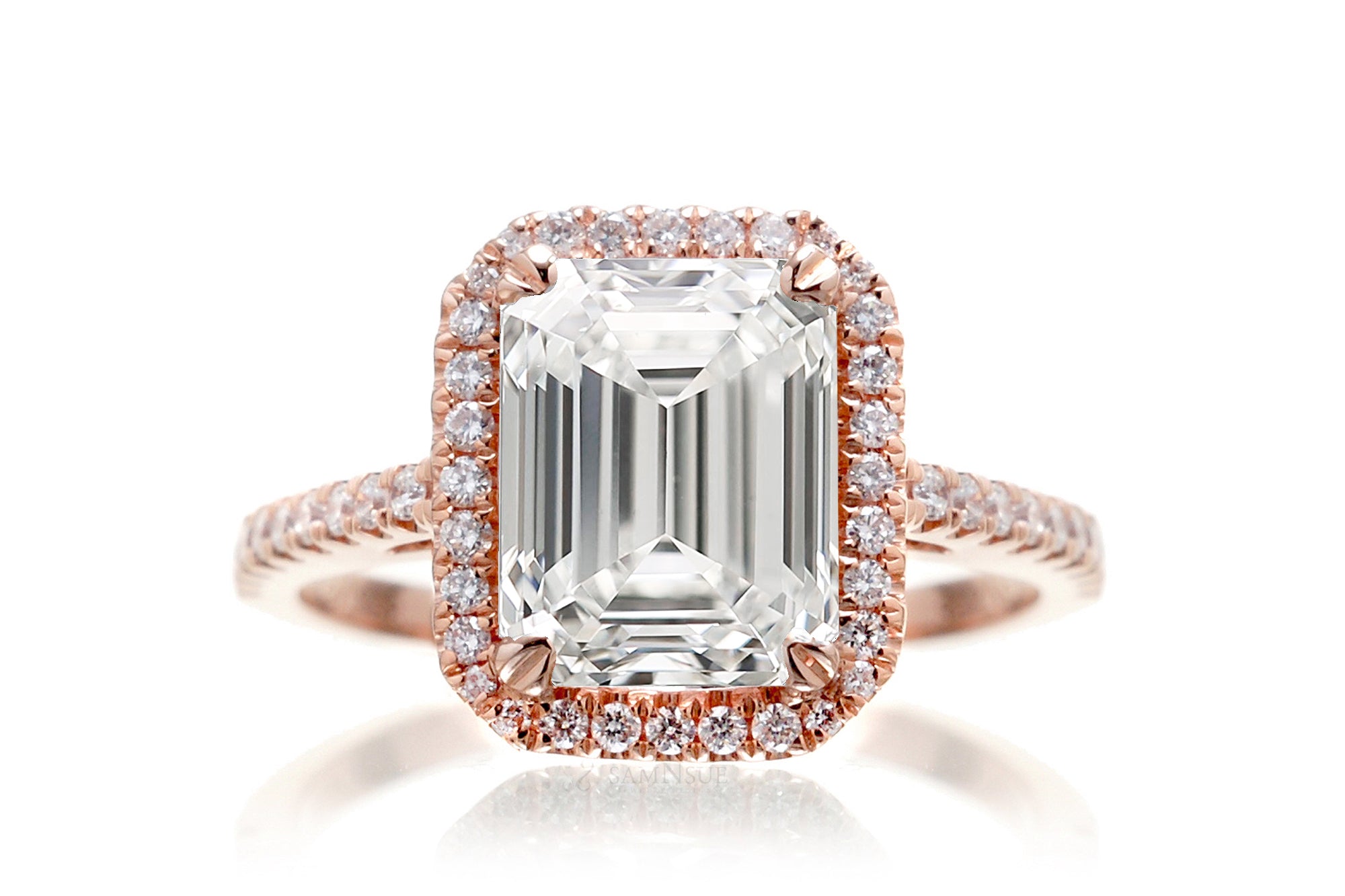 The Signature Emerald Lab-Grown Diamond Ring | Rose Gold