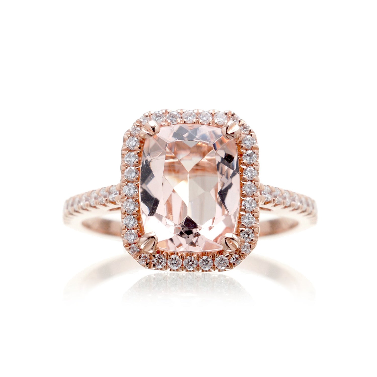 The Signature Cushion Morganite Ring