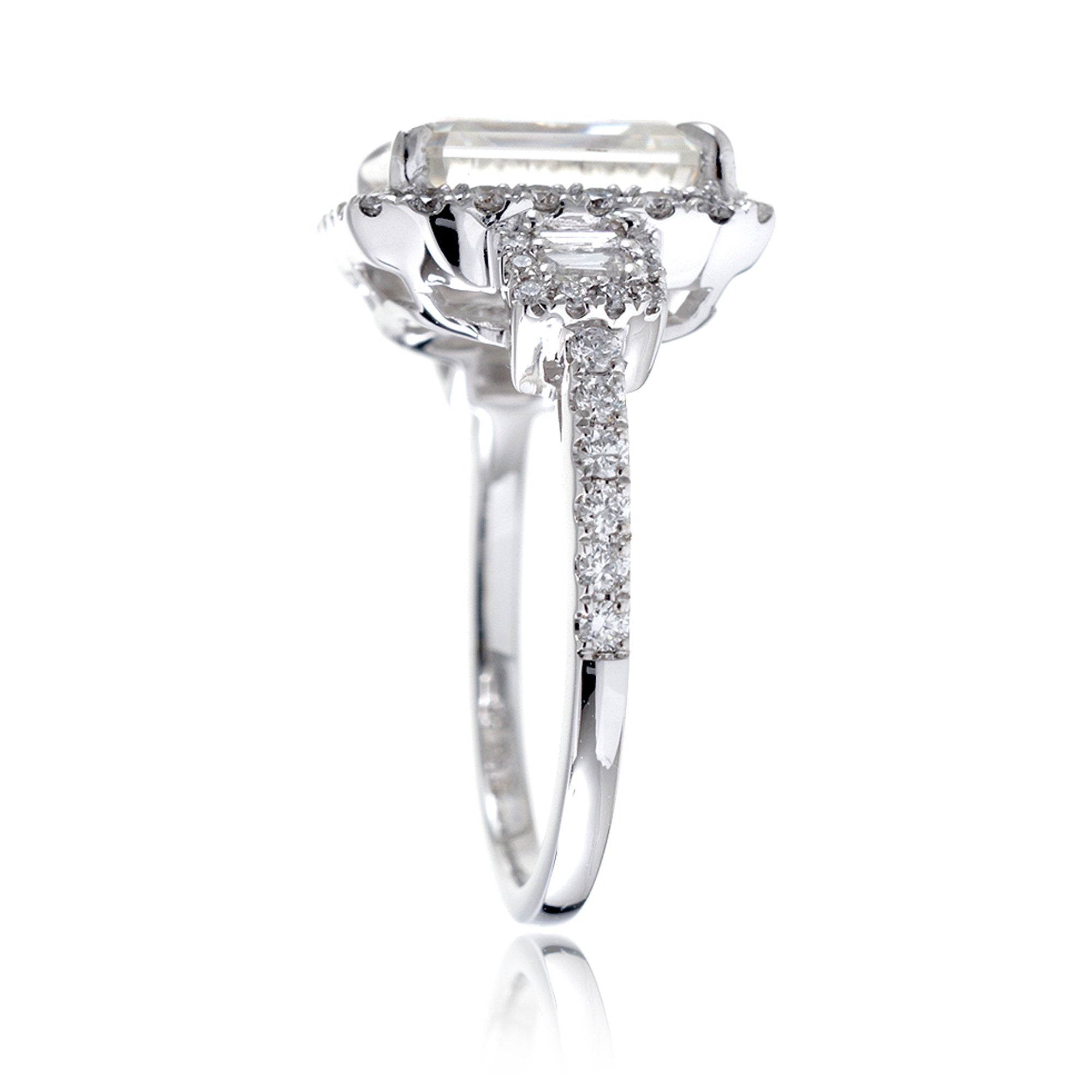 The Cali Cushion Cut Rose De France Ring