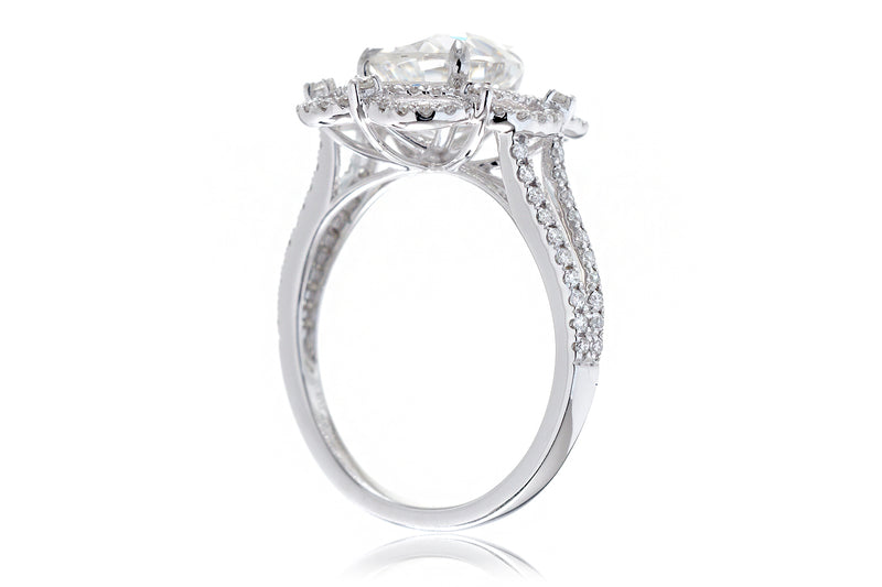 The Anastasia Pear Moissanite Victorian Style Ring