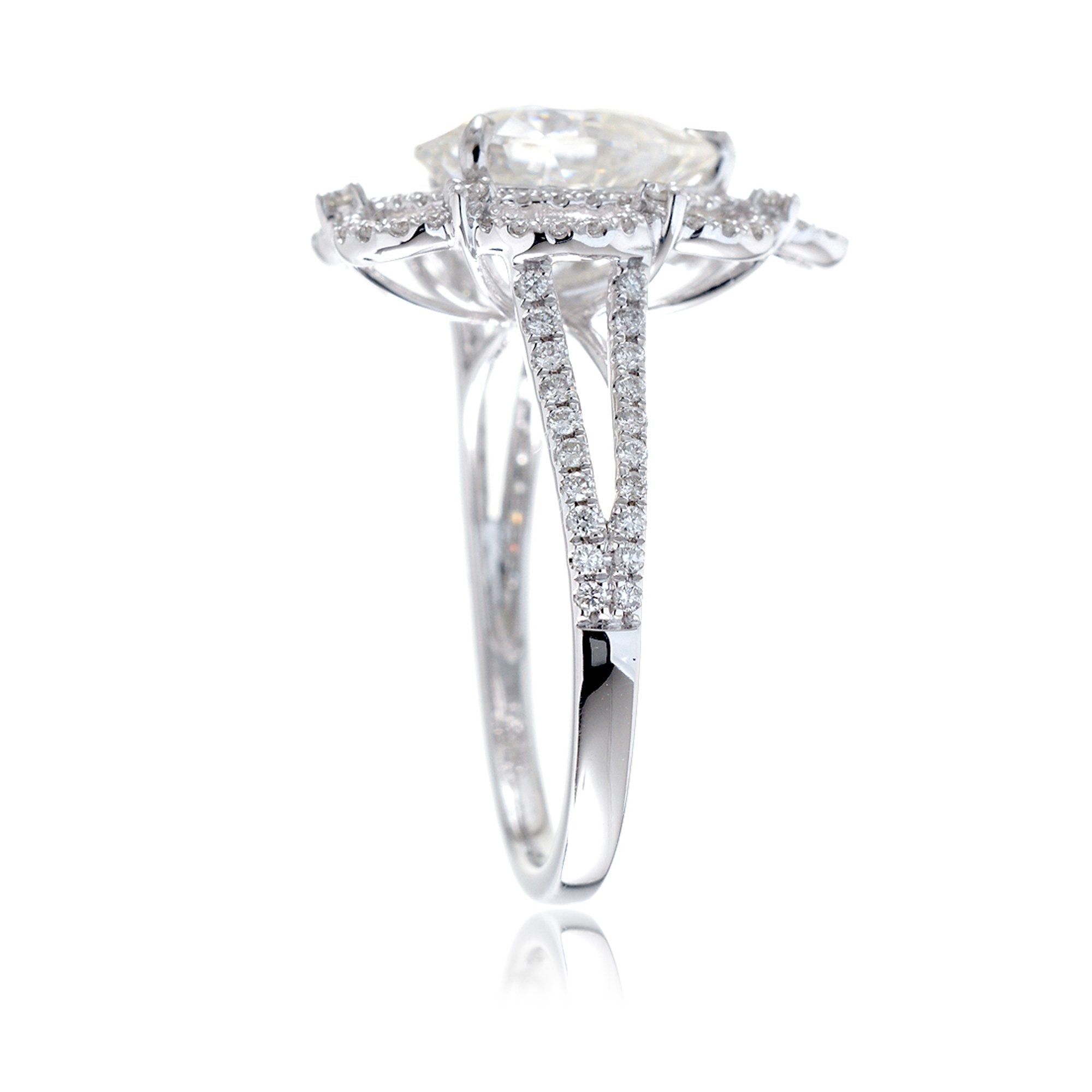 The Anastasia Pear Moissanite Ring