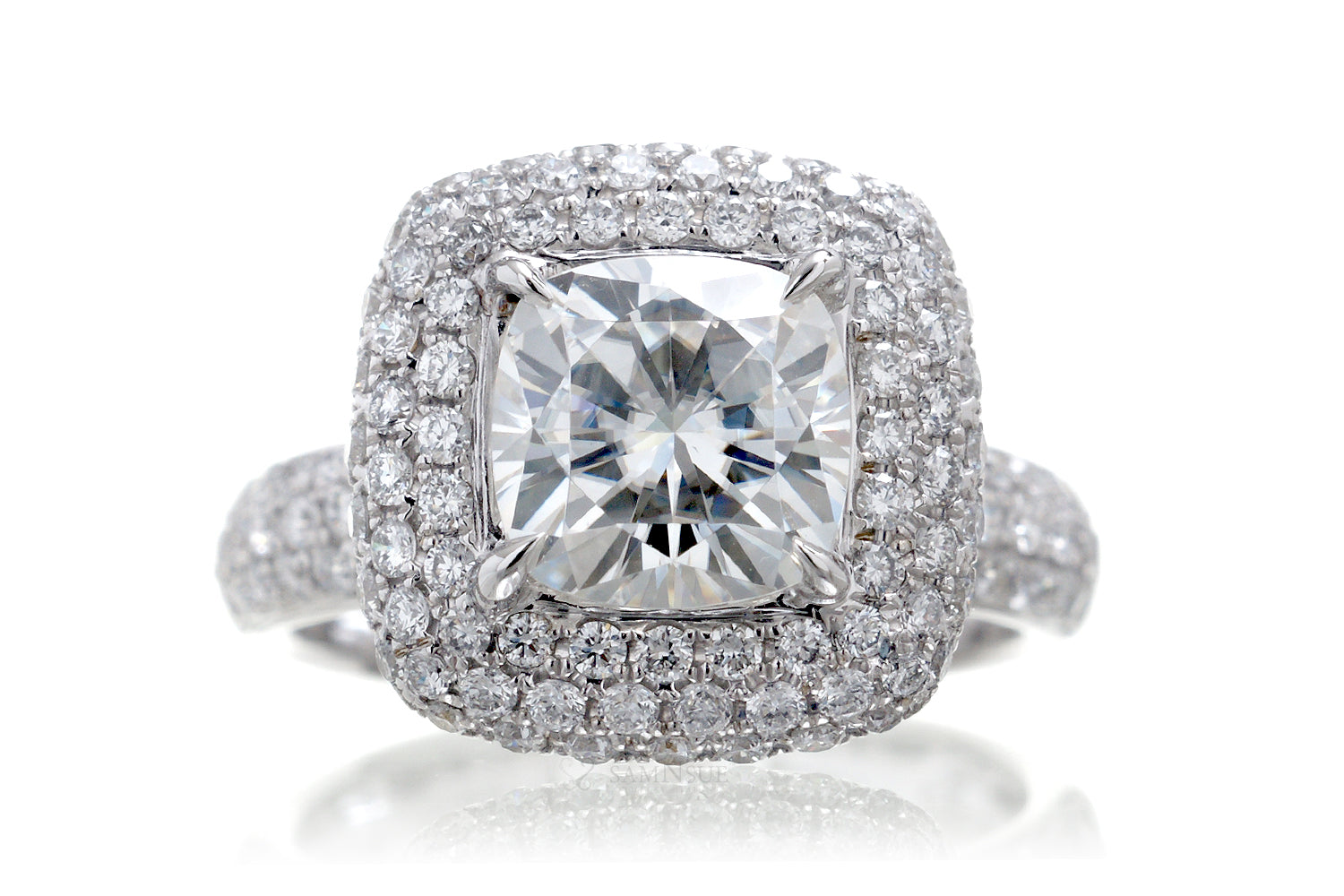 The Margot Cushion Moissanite (7x7)