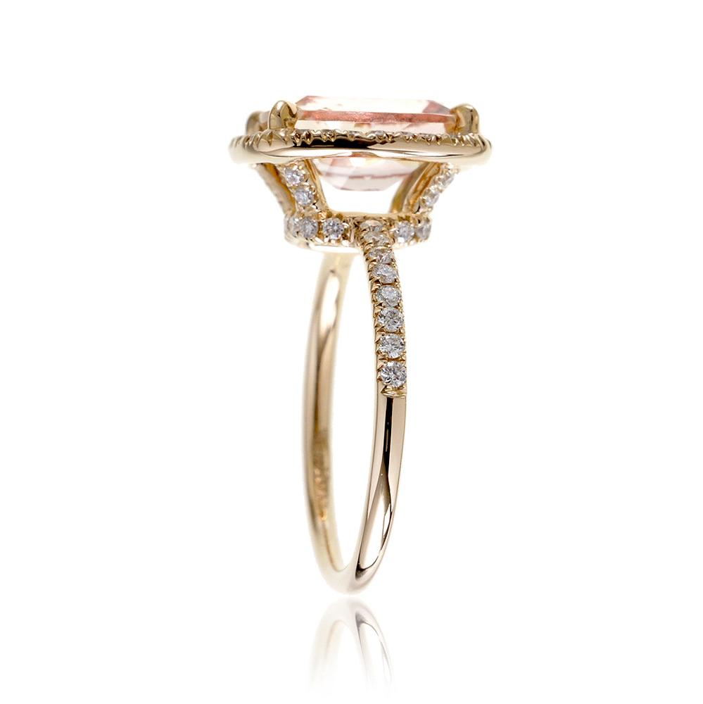 The Drenched Emerald Cut Morganite