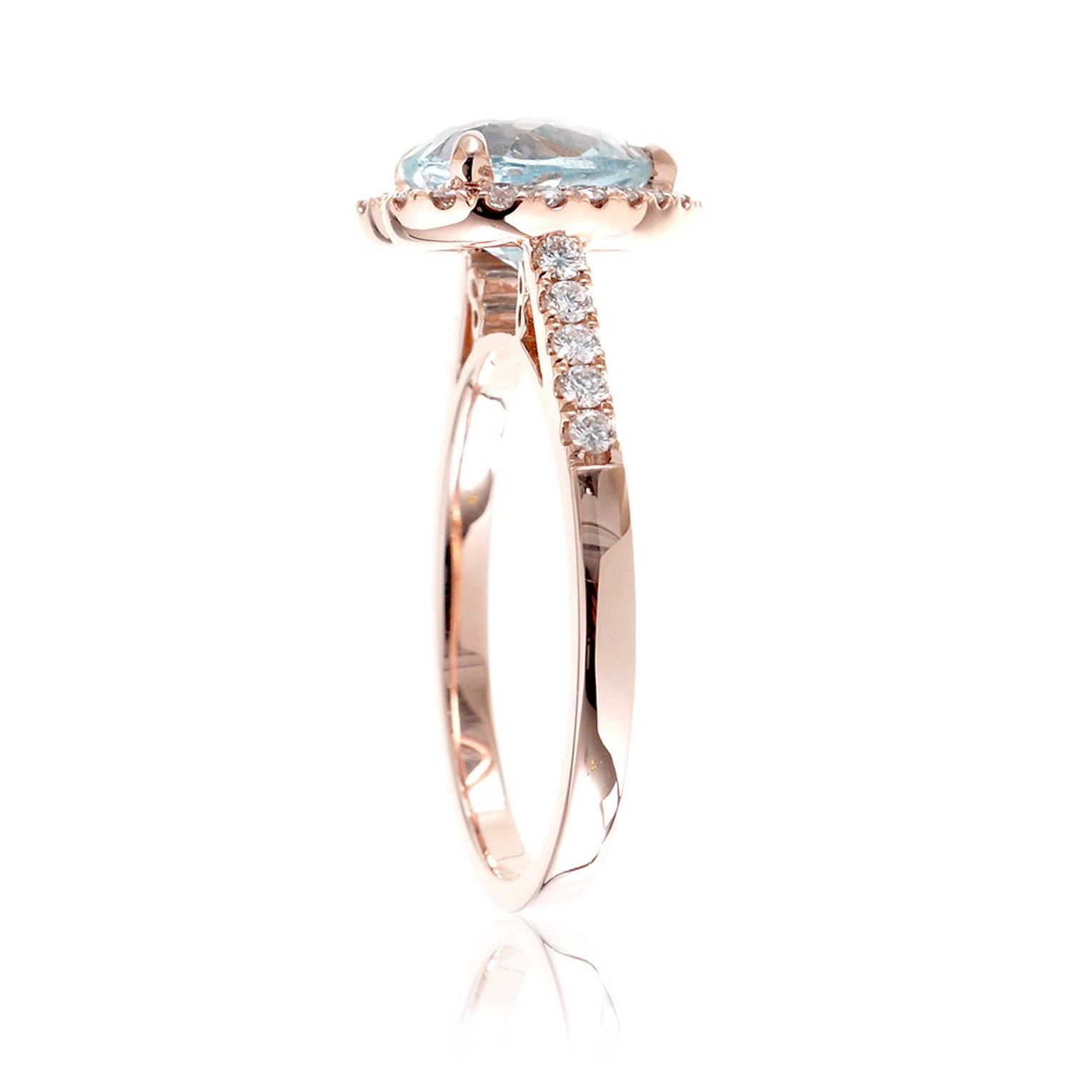 The Alexa Heart Aquamarine
