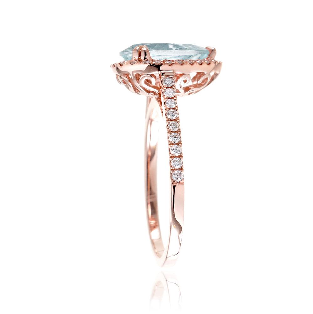 The Signature Pear Aquamarine