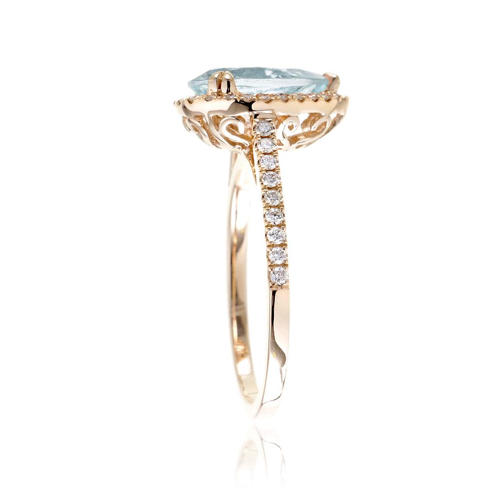 The Signature Pear Aquamarine