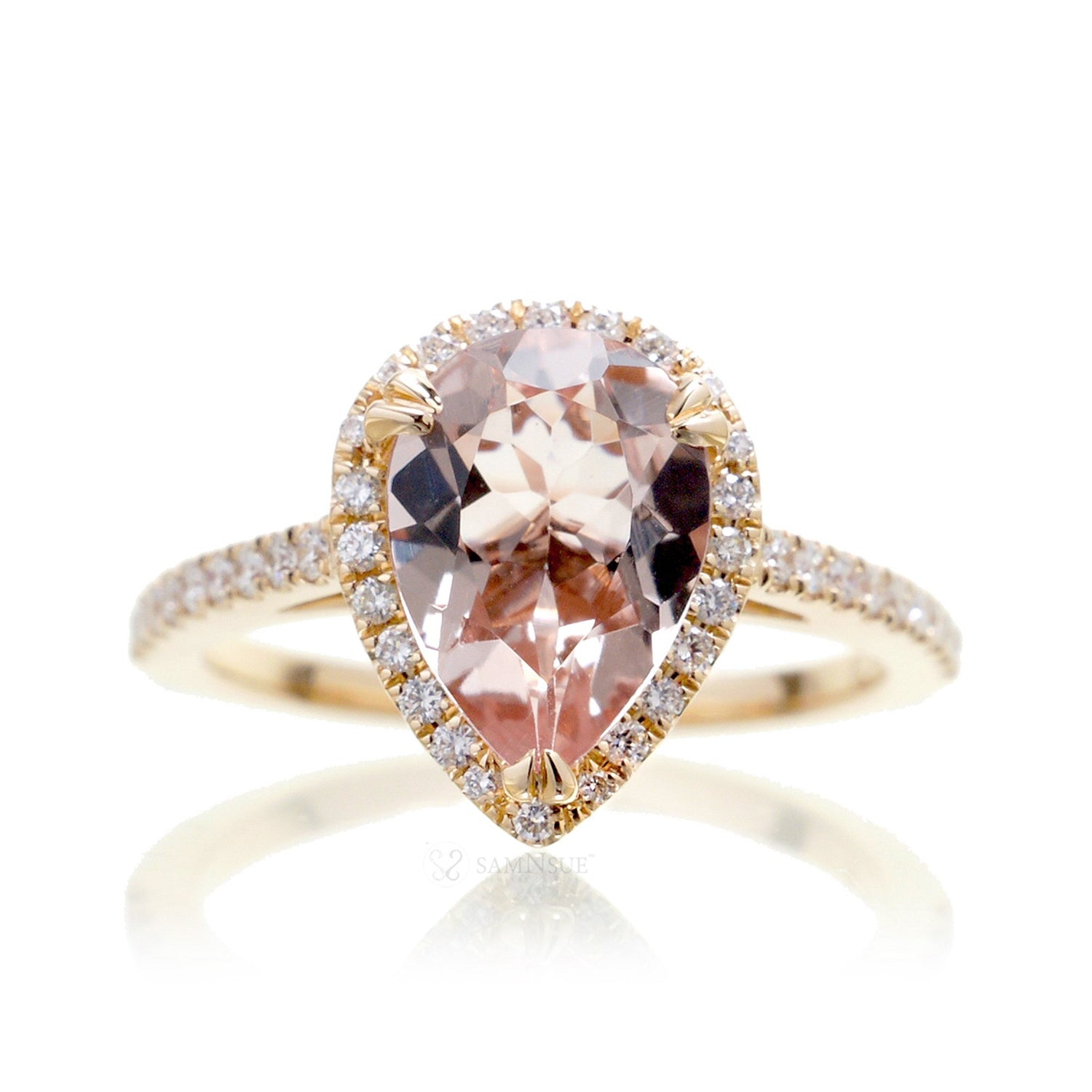 The Signature Pear Morganite Engagement Ring