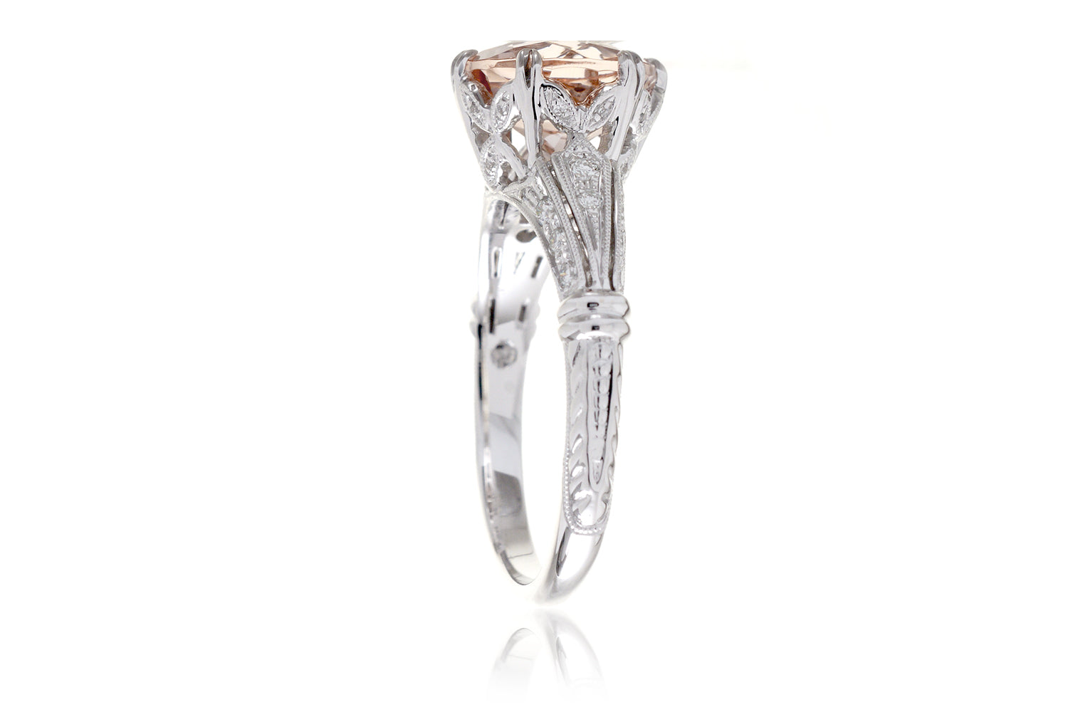 The Crown Round Morganite Ring