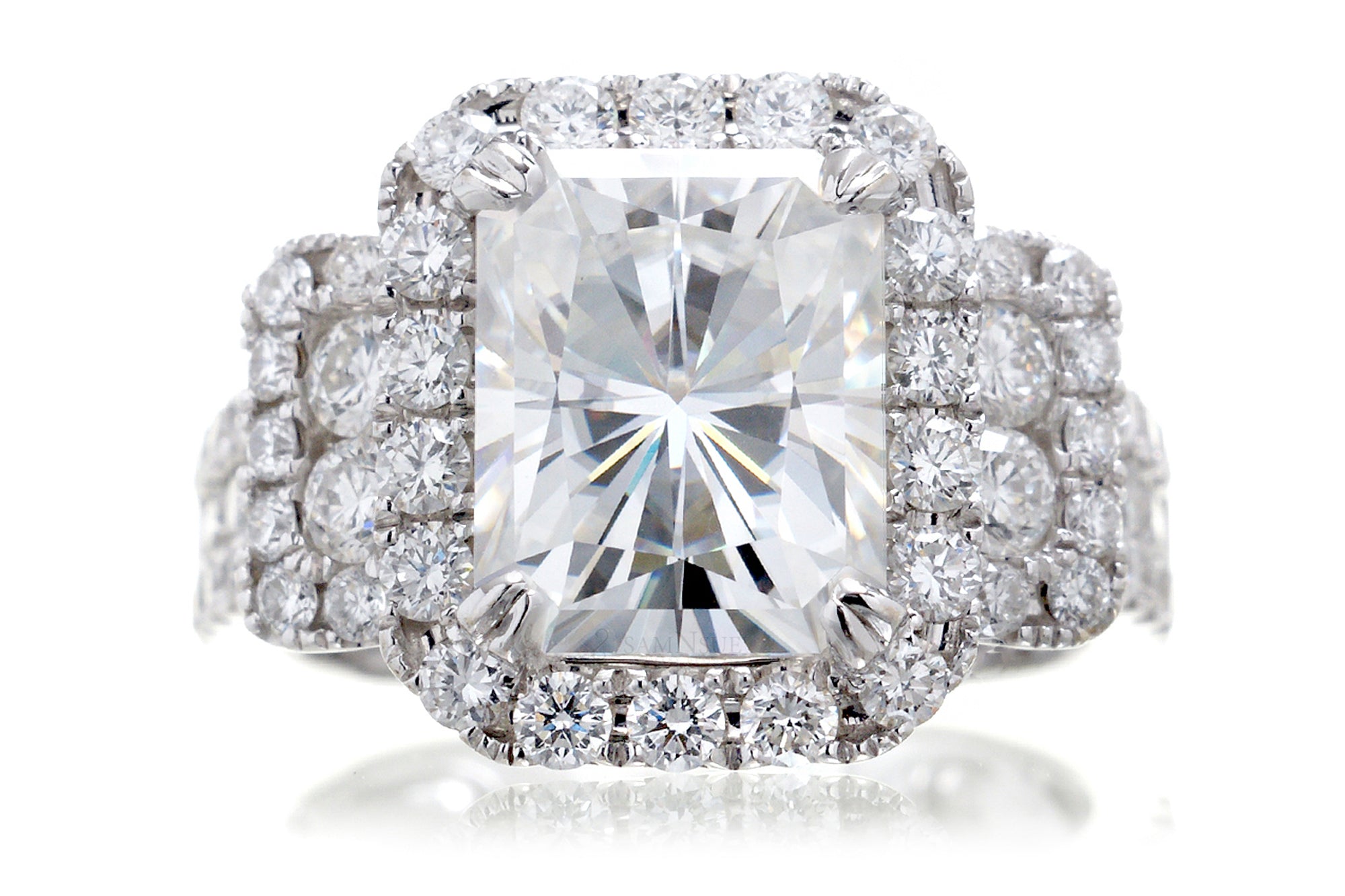 The Sydney Radiant Moissanite Ring (10x8mm)