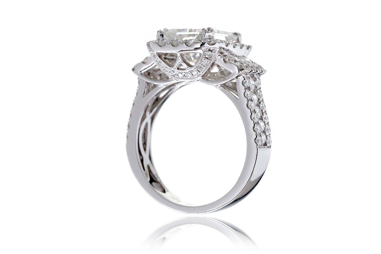 The Sydney Emerald Cut Moissanite Ring