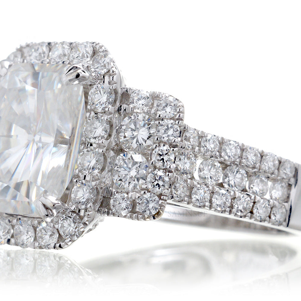 The Sydney Emerald Cut Moissanite Ring