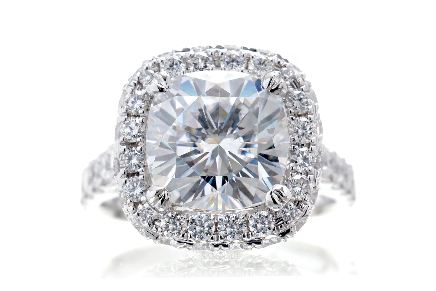 The Celestine Cushion Moissanite