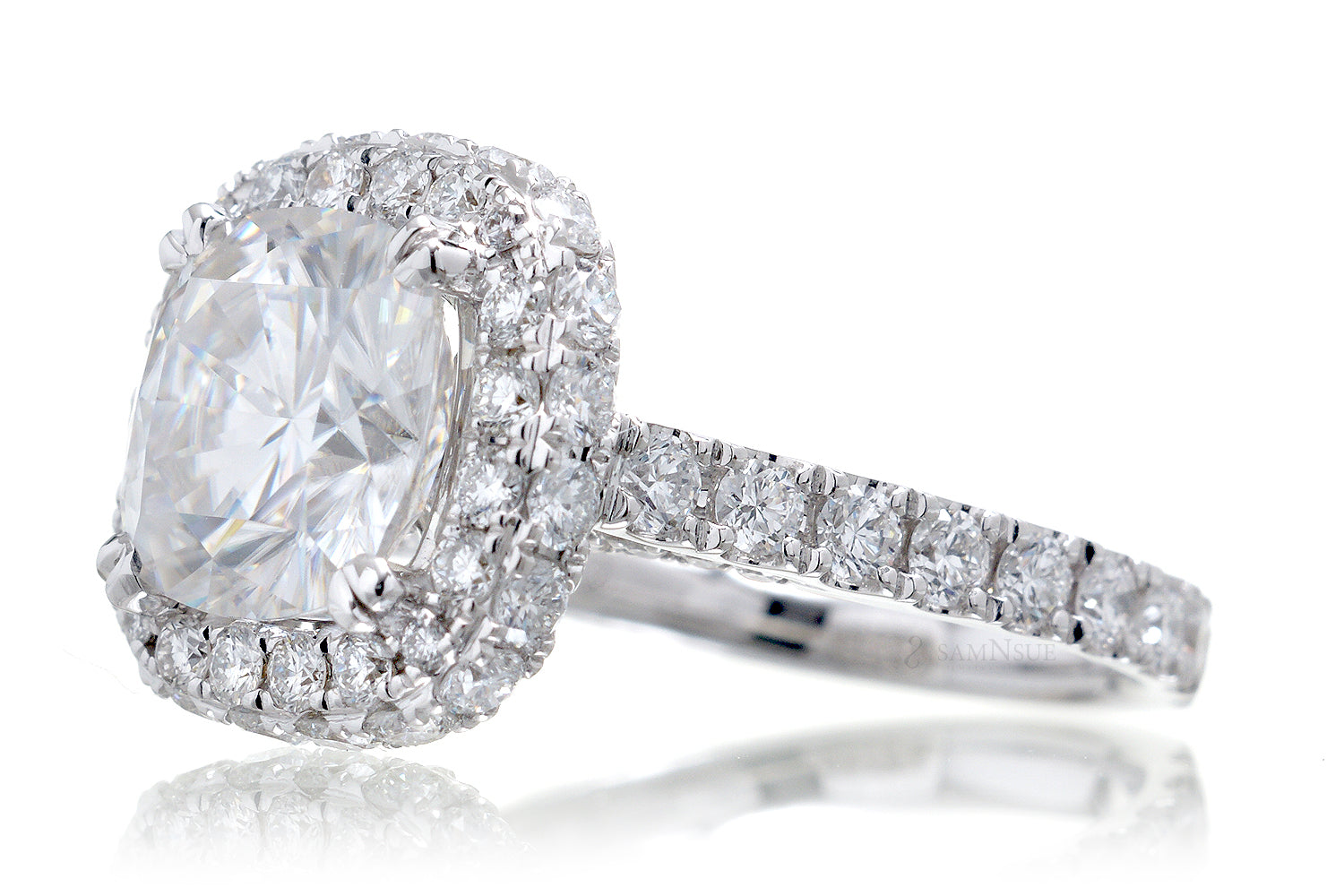 The Celestine Cushion Moissanite