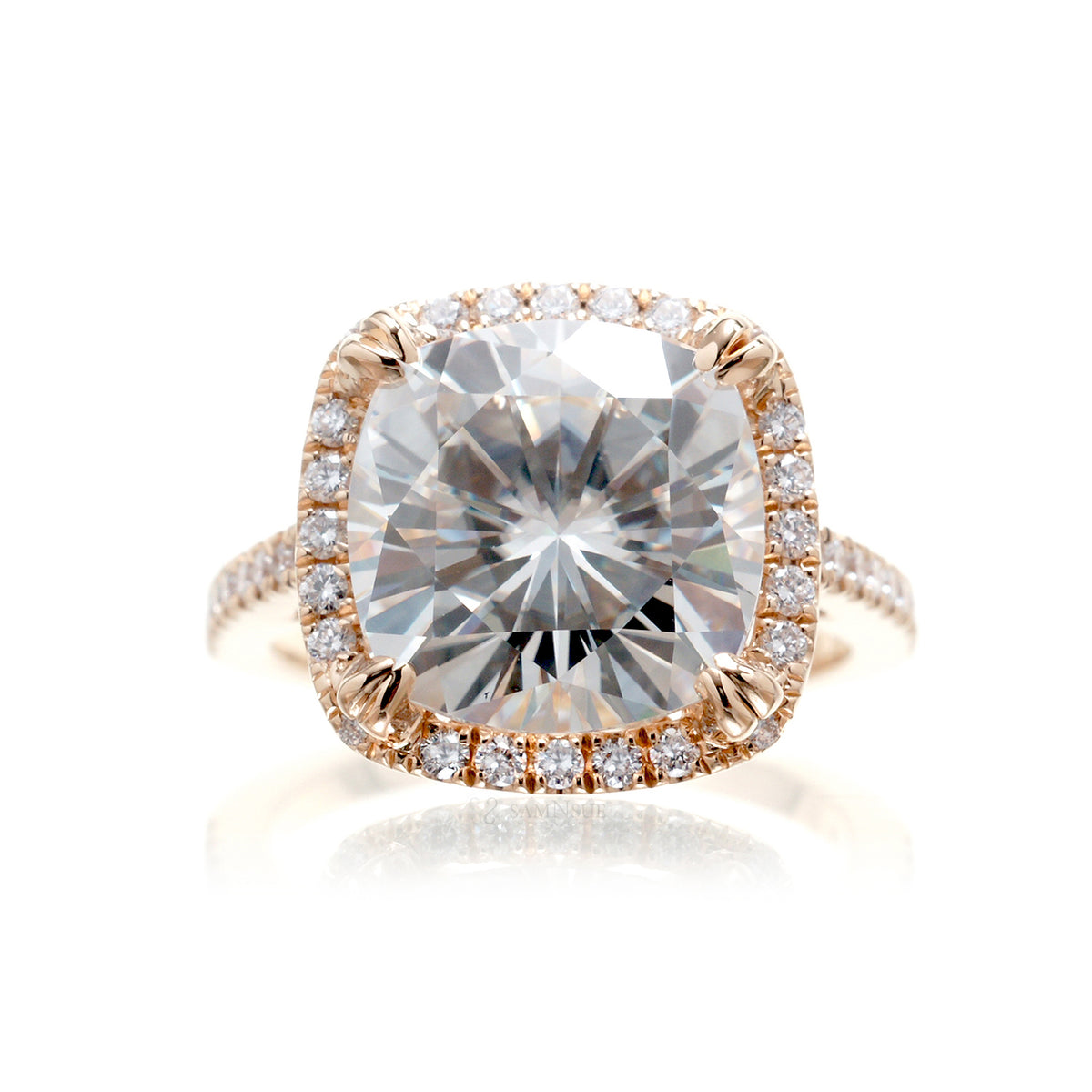 The Signature Cushion Moissanite Engagement Ring