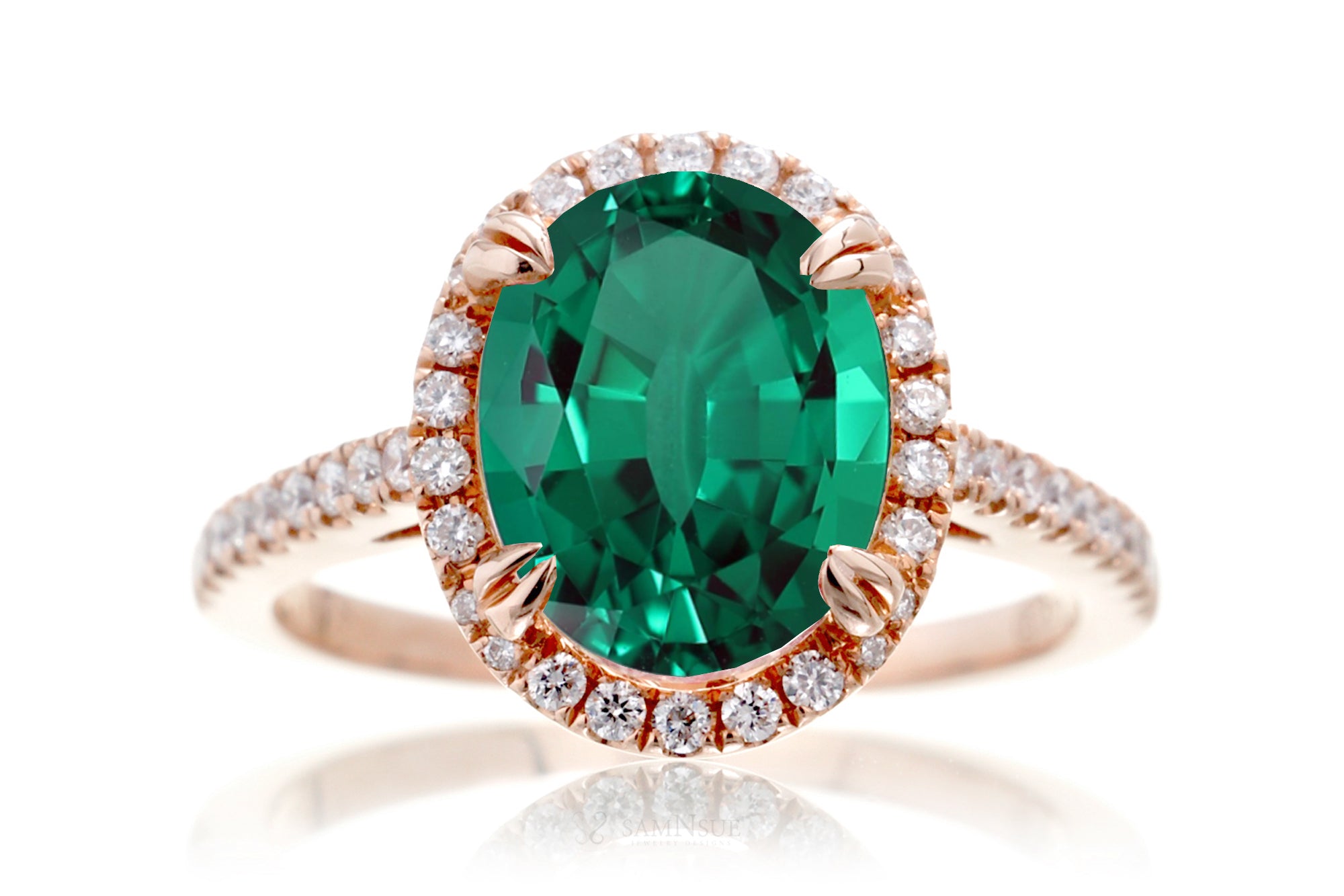The Signature Oval Green Emerald (Lab Grown)