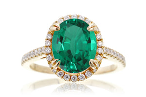 Green Emerald Engagement Rings