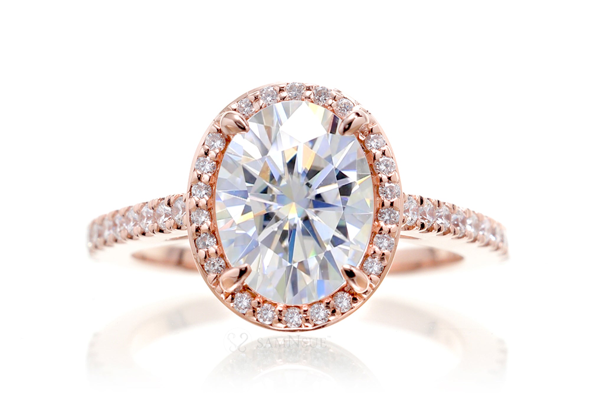 The Steffy Oval Cut Moissanite Ring