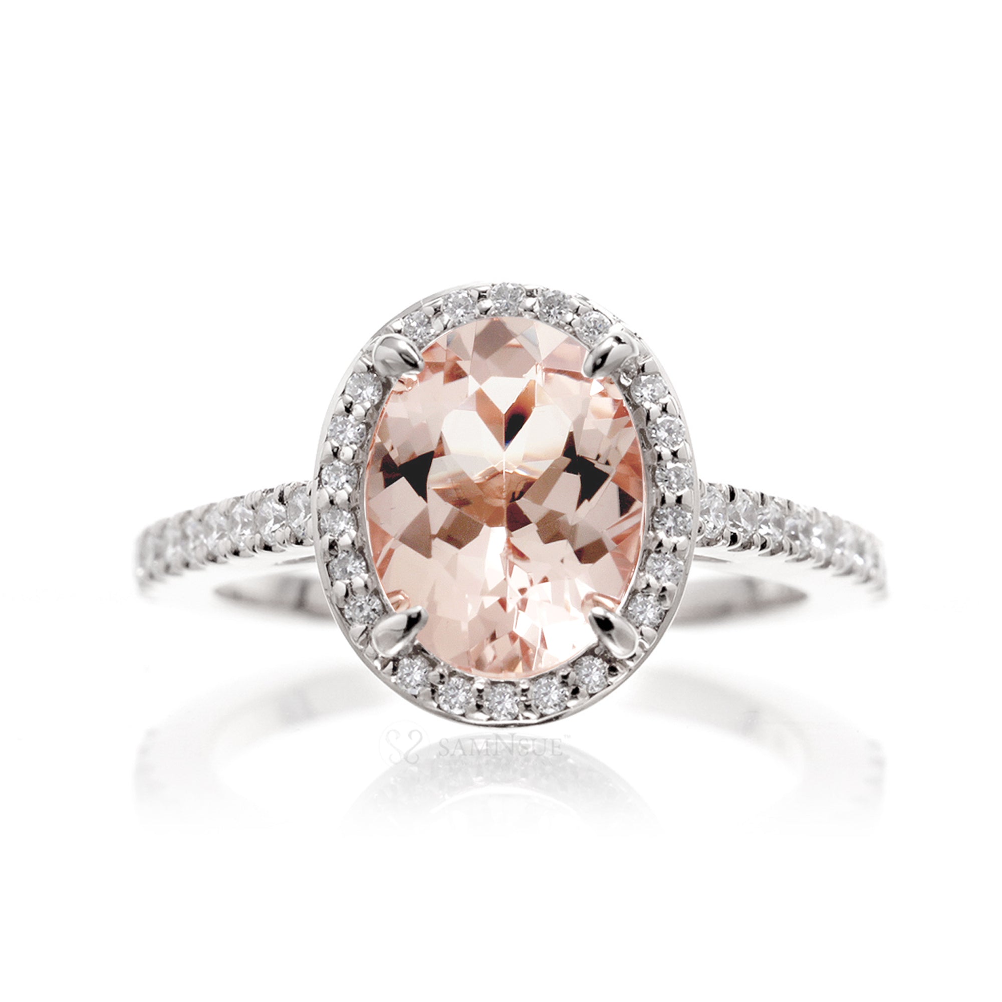 The Steffy Oval Morganite Ring