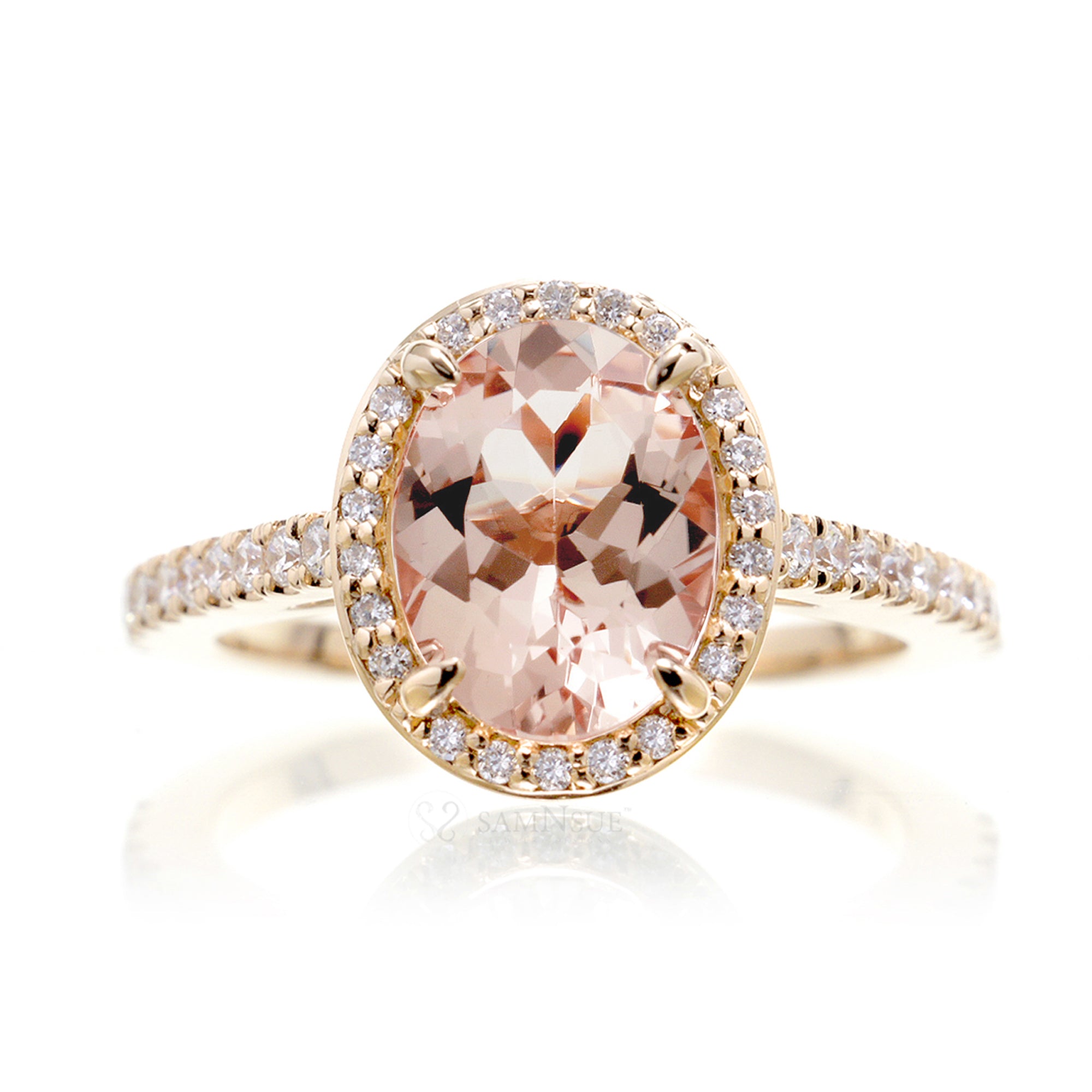 The Steffy Oval Morganite Ring