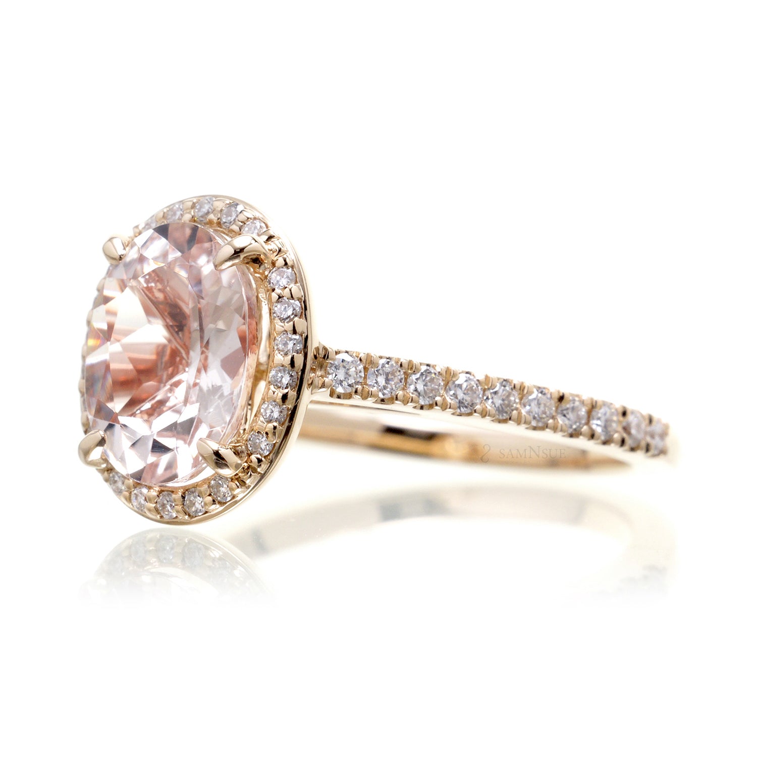 The Steffy Oval Morganite Ring