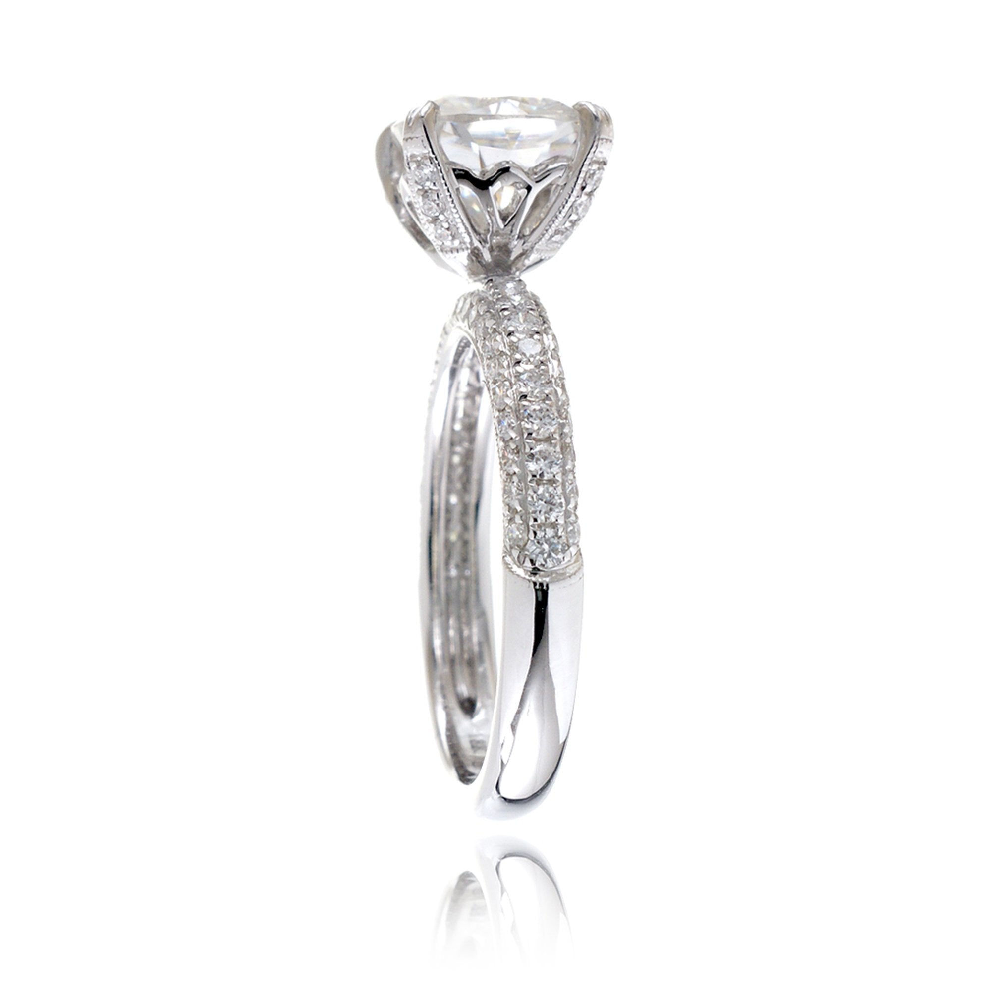 The Leila Cushion Moissanite Ring