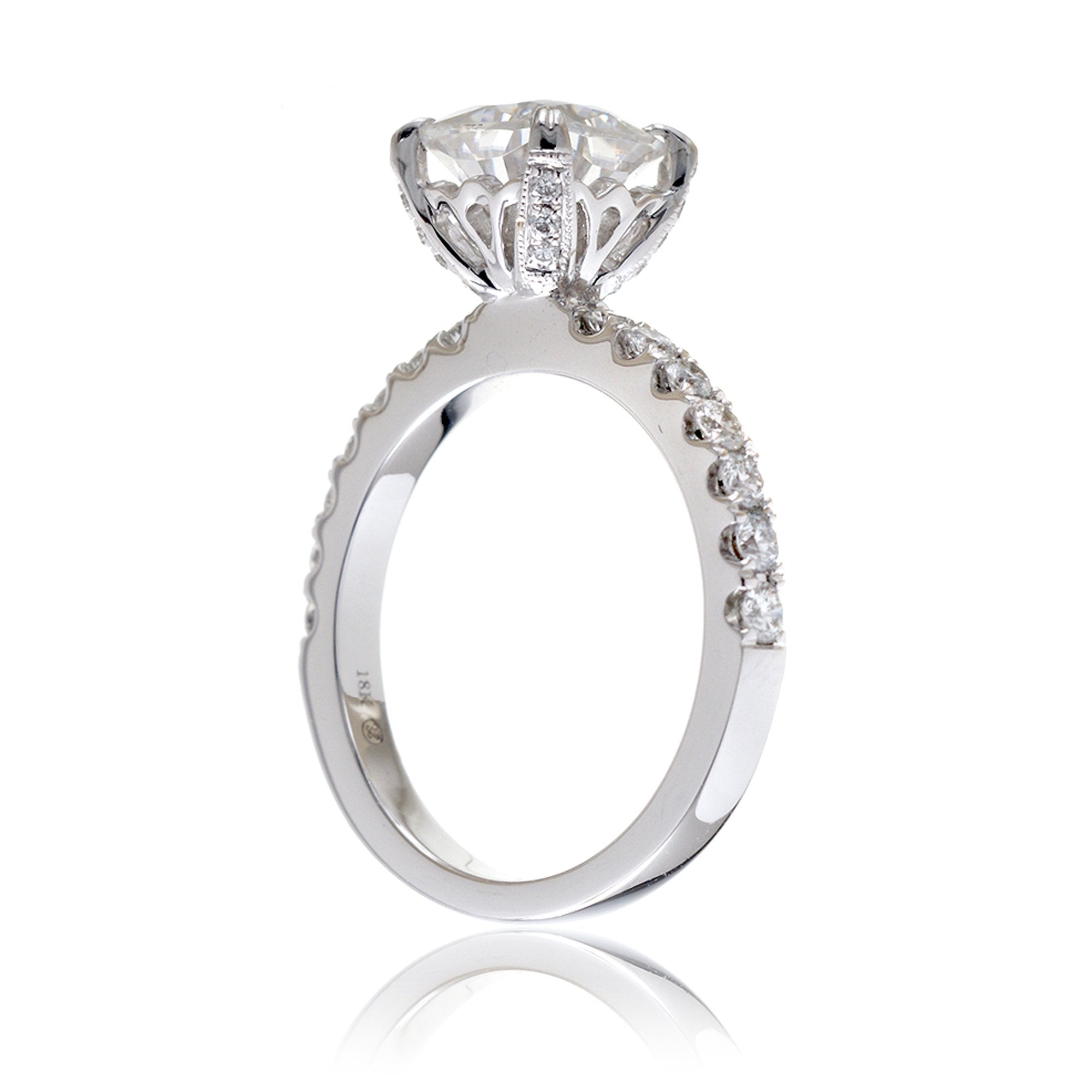 The Leila Cushion Moissanite Ring