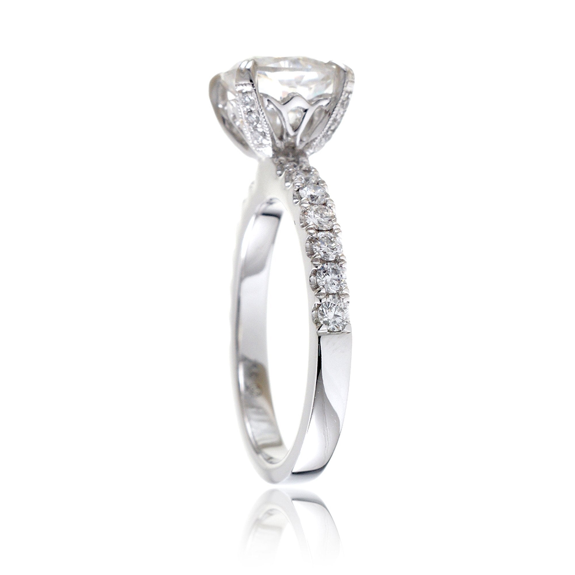 The Leila Cushion Moissanite Ring