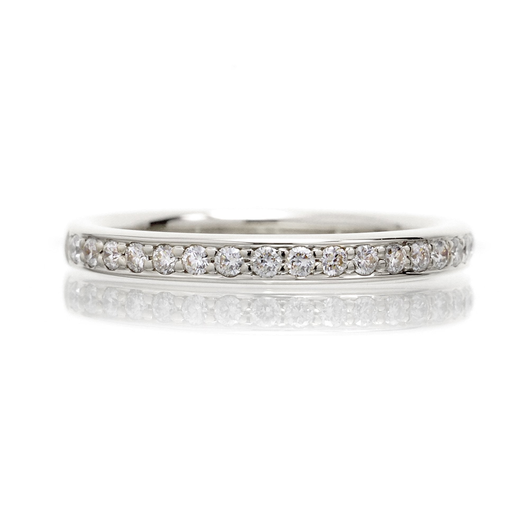 The Emily diamond wedding band in white gold
