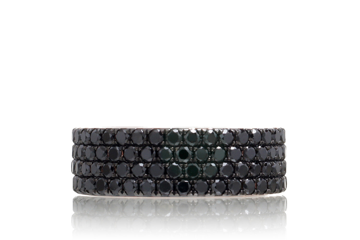 The Black Diamond Eternity Band (4 rows - 8mm)