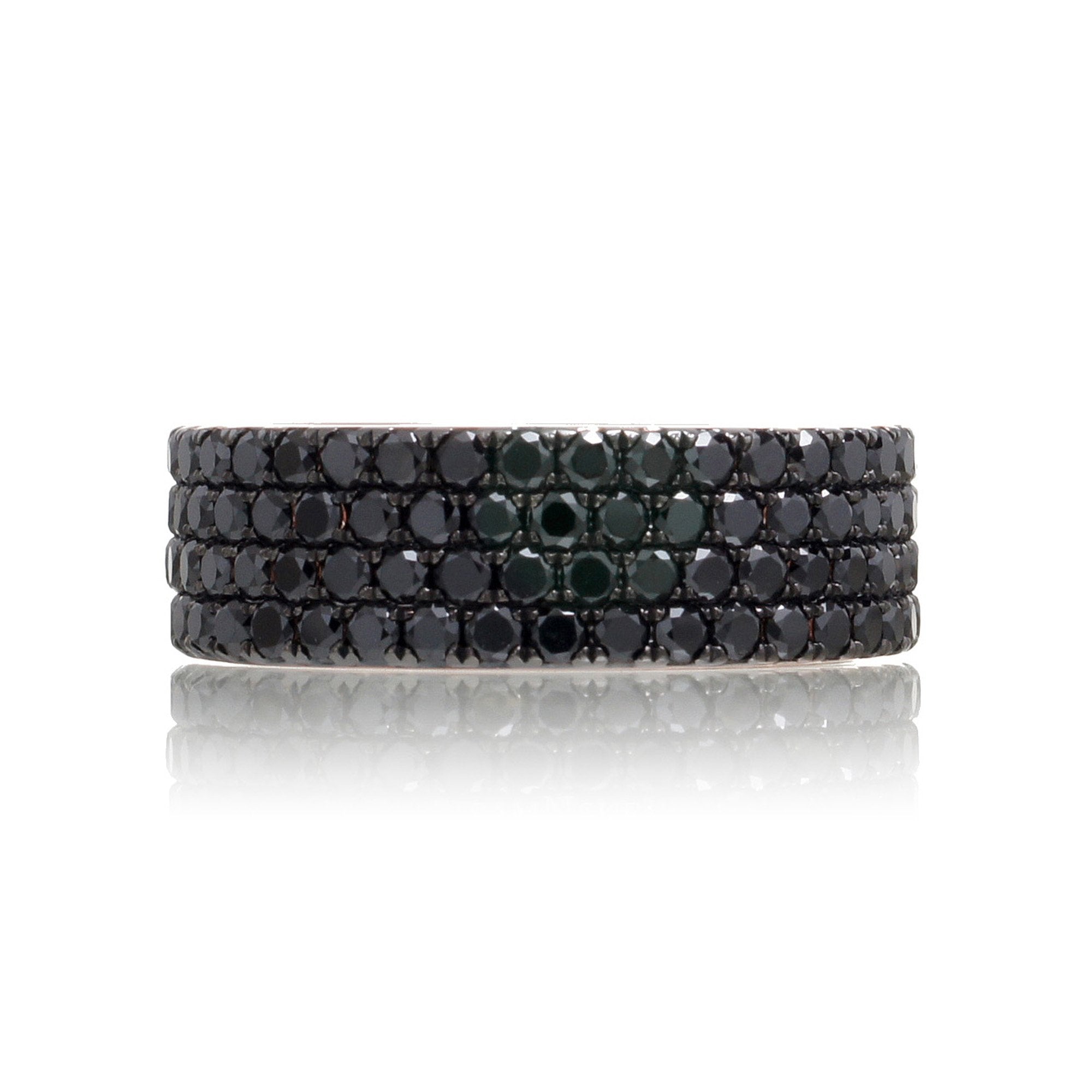 The Black Diamond Eternity Band (4 rows - 8mm)