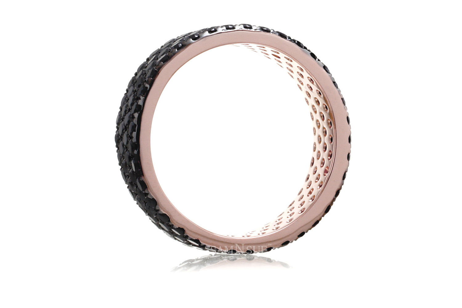 The Black Diamond Eternity Band (4 rows - 8mm)