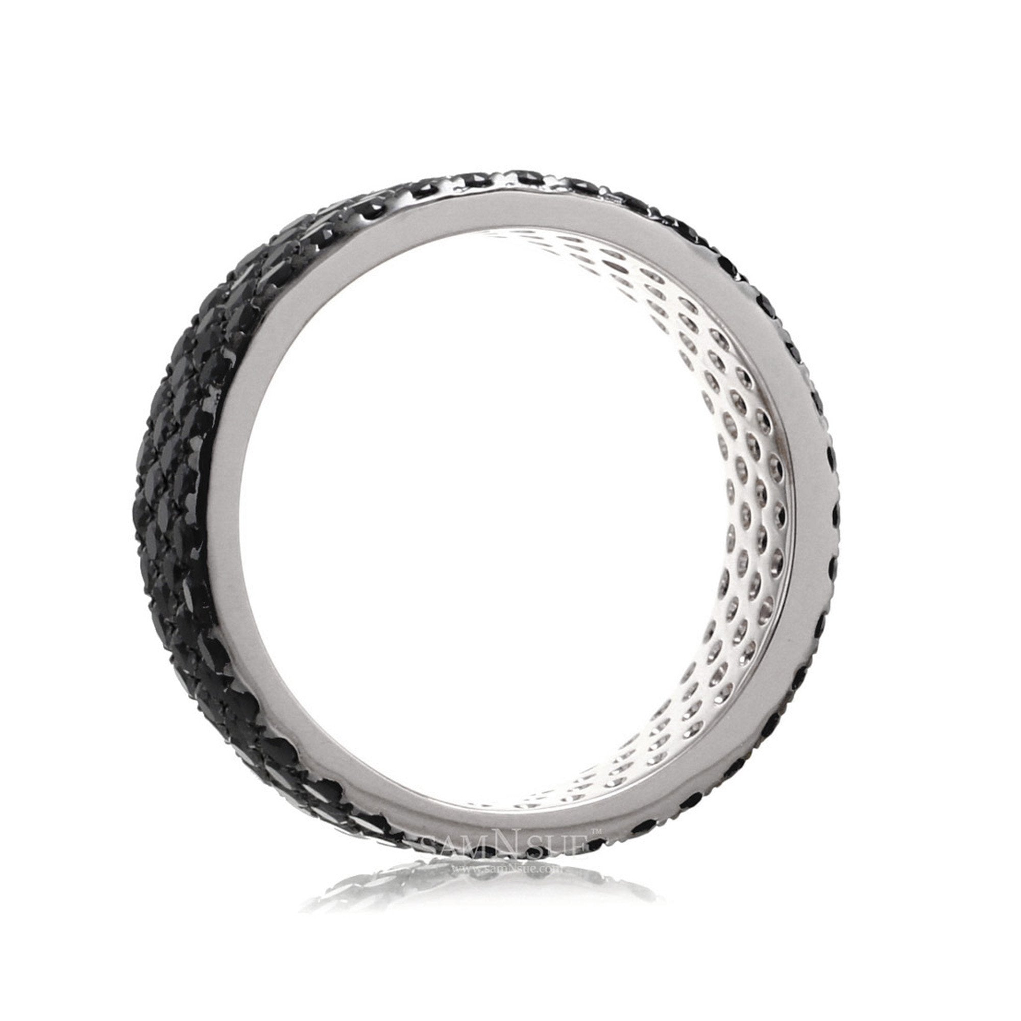 The Black Diamond Eternity Band (4 rows - 8mm)
