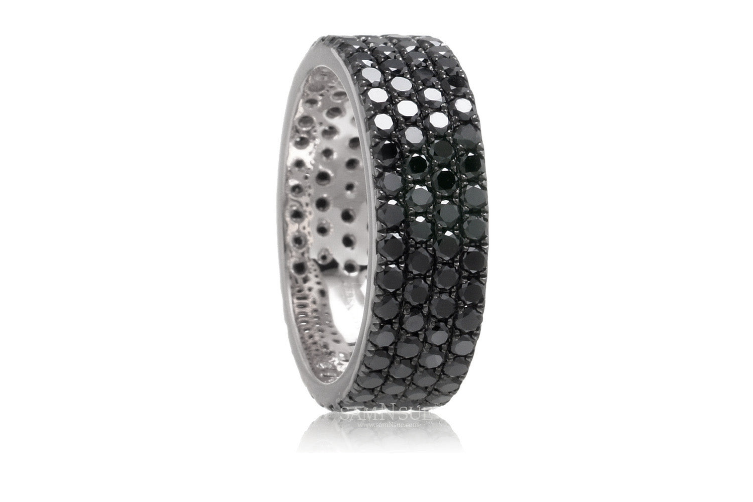 The Black Diamond Eternity Band (4 rows - 8mm)