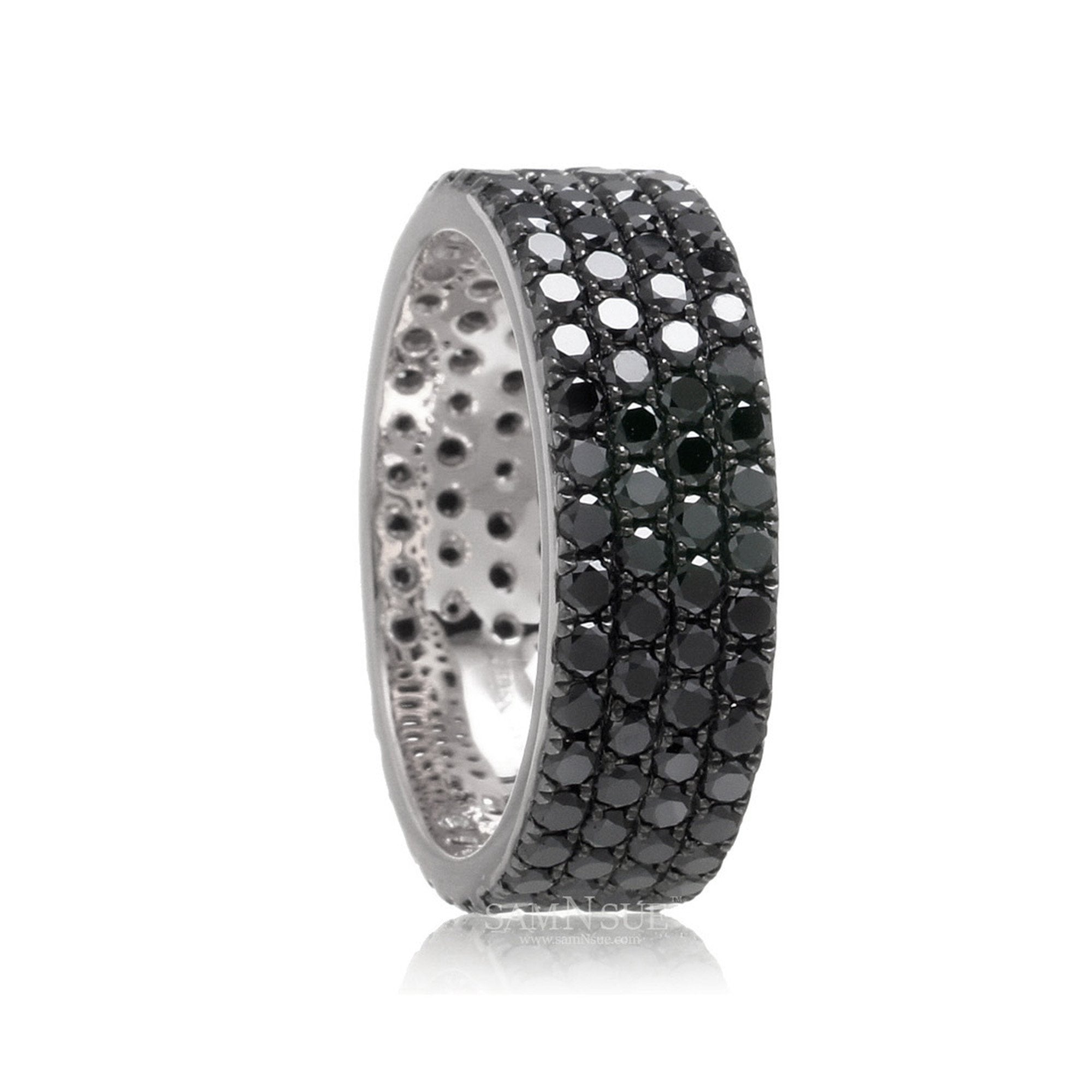 The Black Diamond Eternity Band (4 rows - 8mm)