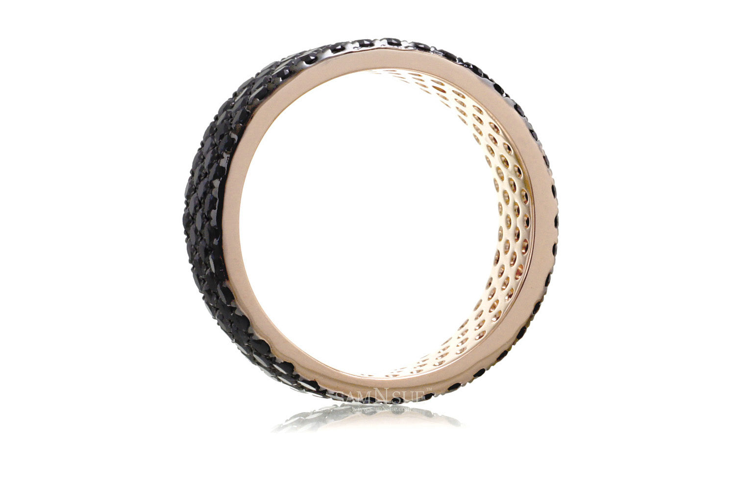 The Black Diamond Eternity Band (4 rows - 8mm)