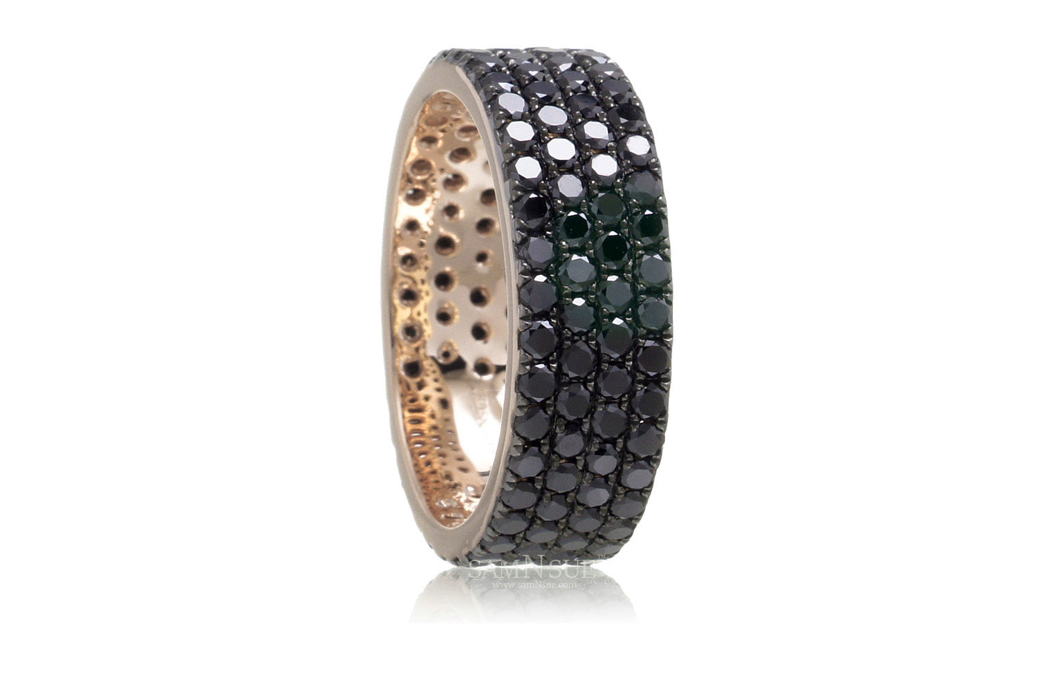 The Black Diamond Eternity Band (4 rows - 8mm)