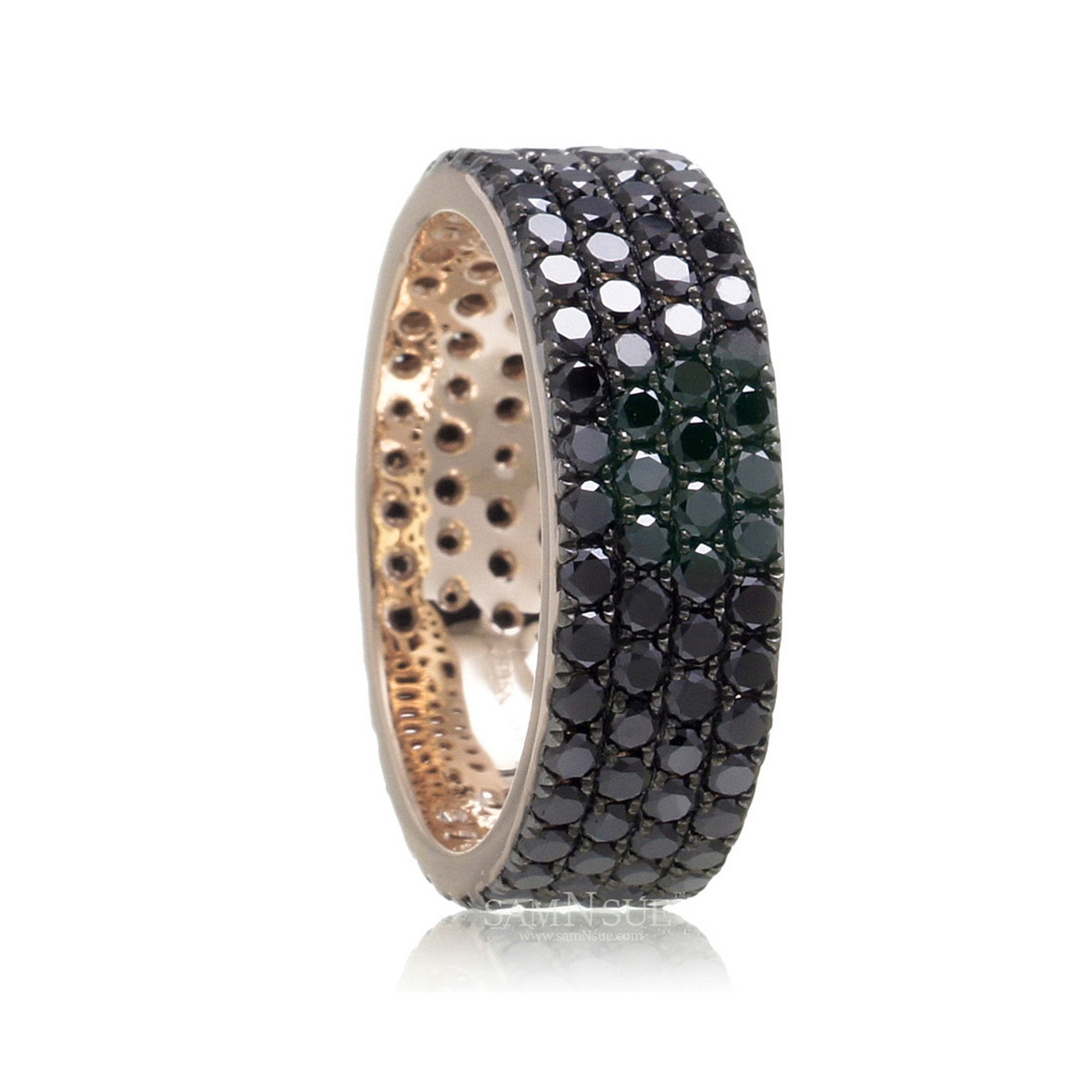 The Black Diamond Eternity Band (4 rows - 8mm)
