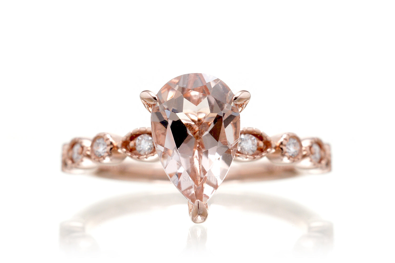 The Ivy Pear Morganite Ring