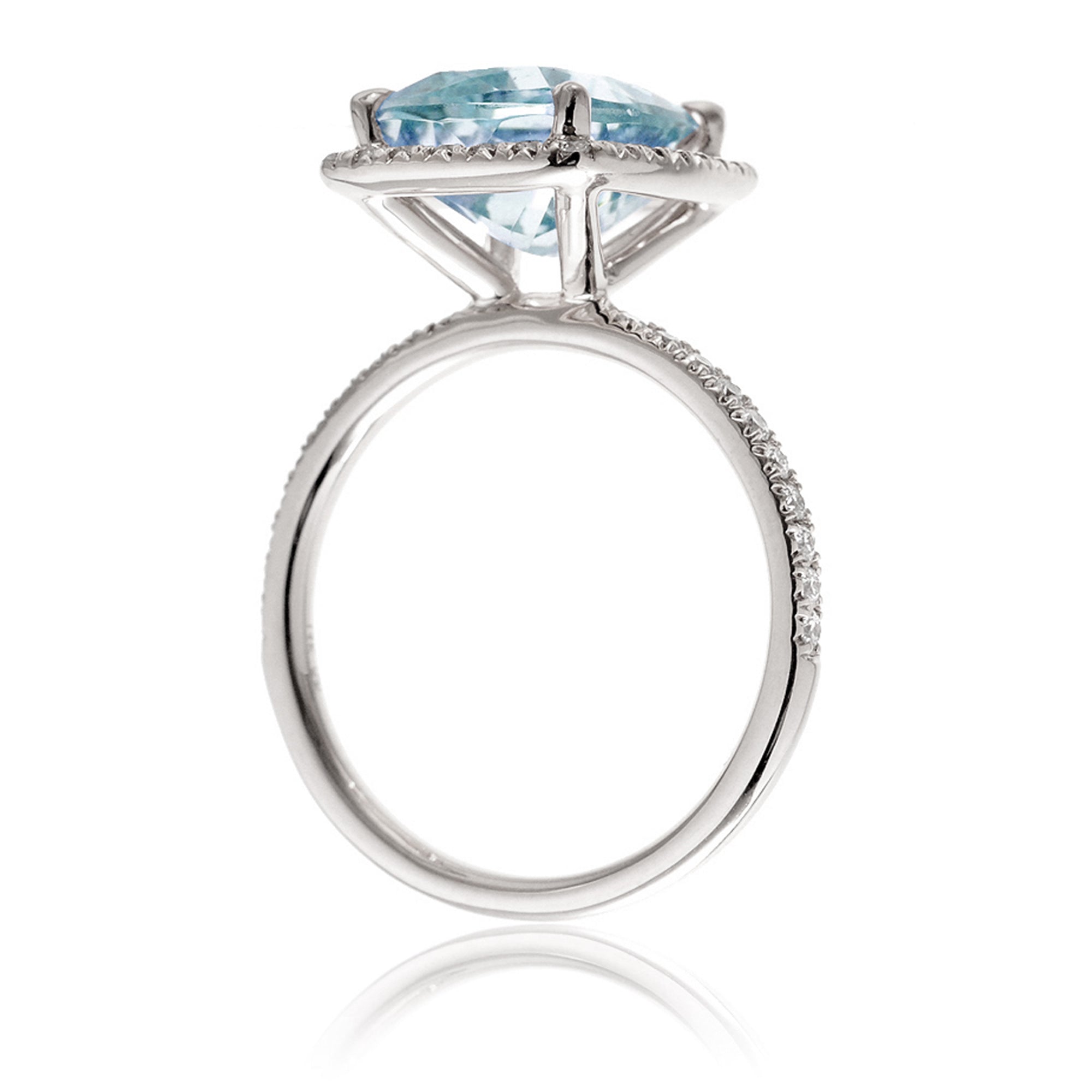 The Caitlin Cushion Aquamarine Ring