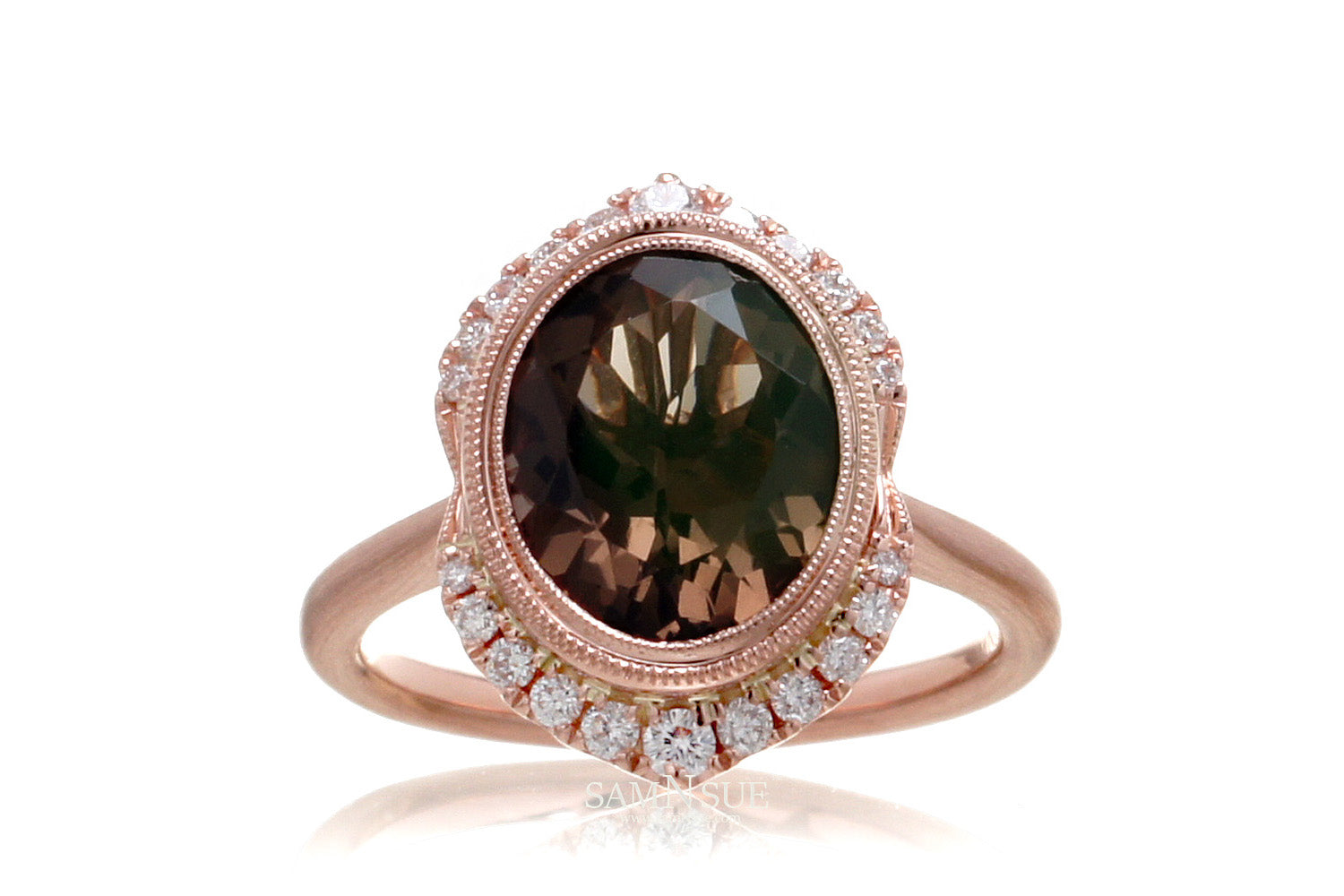 The Simone Oval Smokey Topaz (10x8)