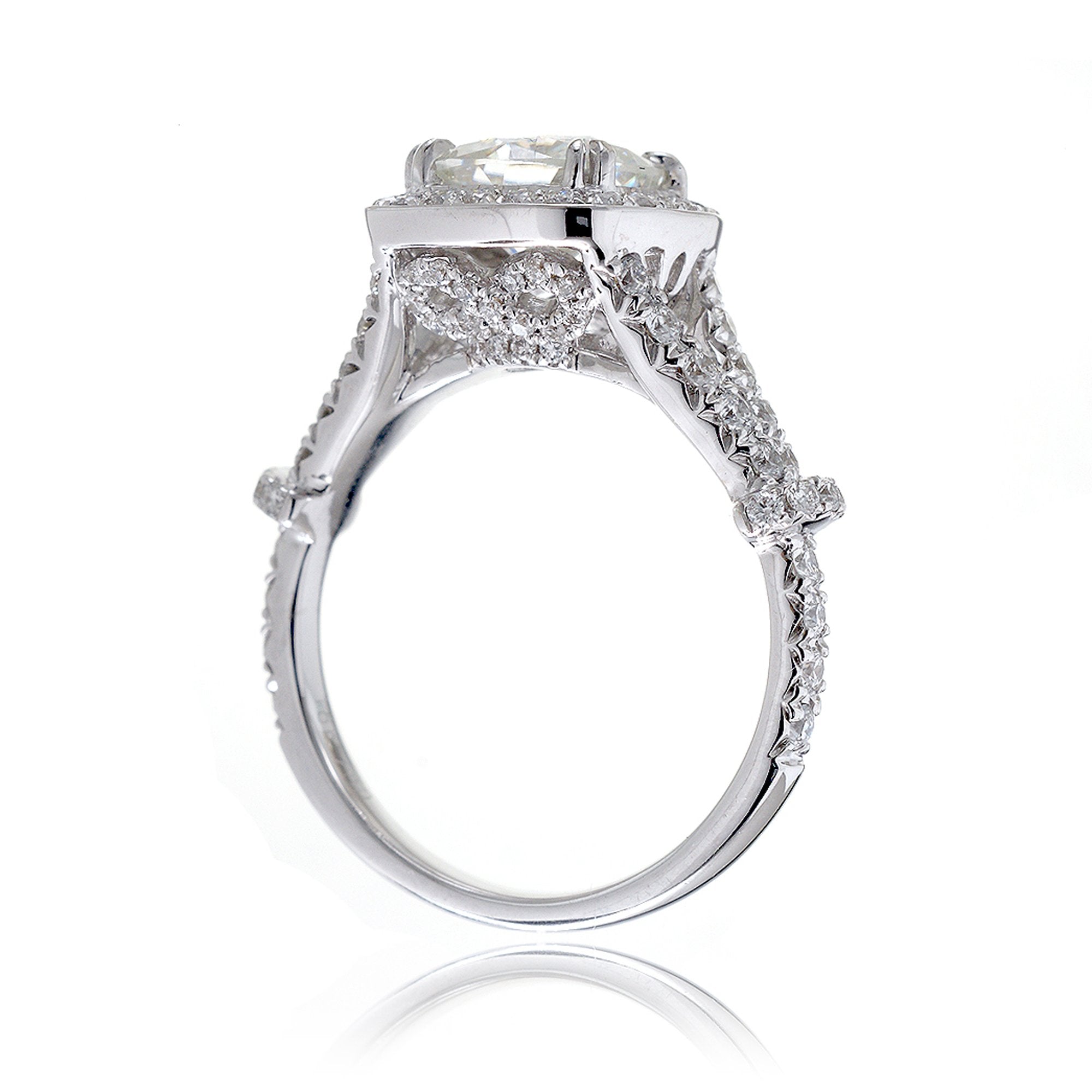 The Marissa Cushion Moissanite  Ring (7x7mm)