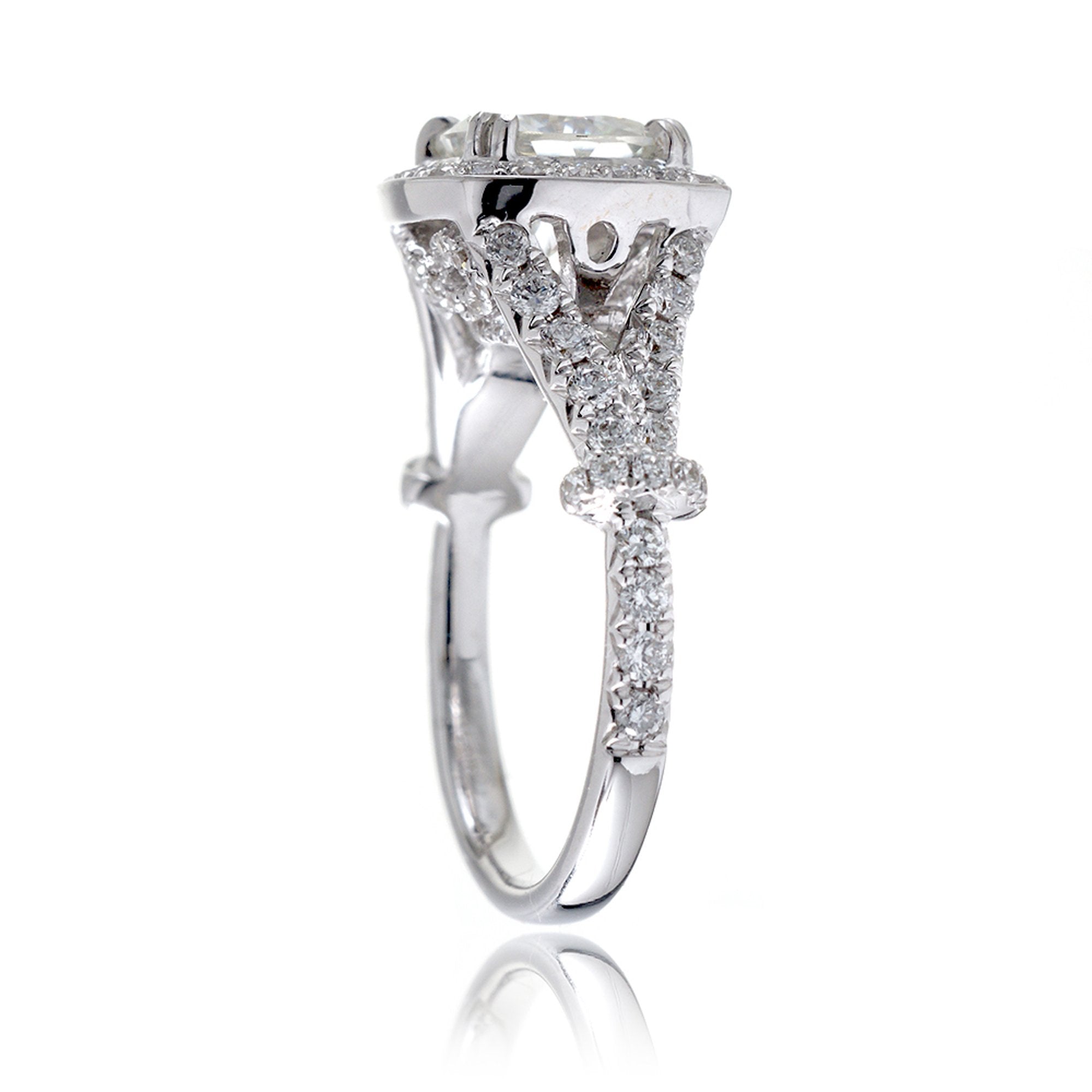The Marissa Cushion Moissanite  Ring (7x7mm)