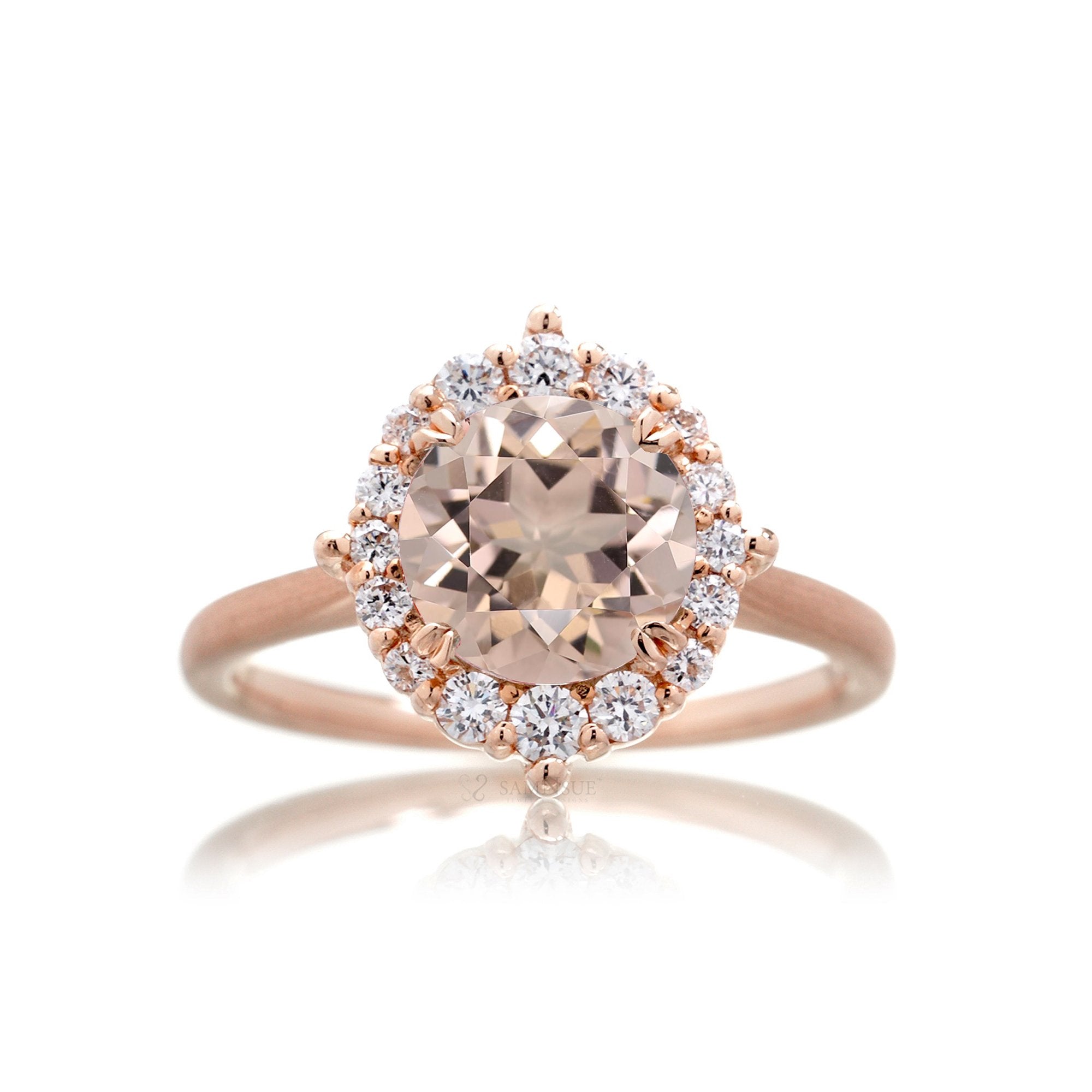 The Haley Round Cut Morganite Ring