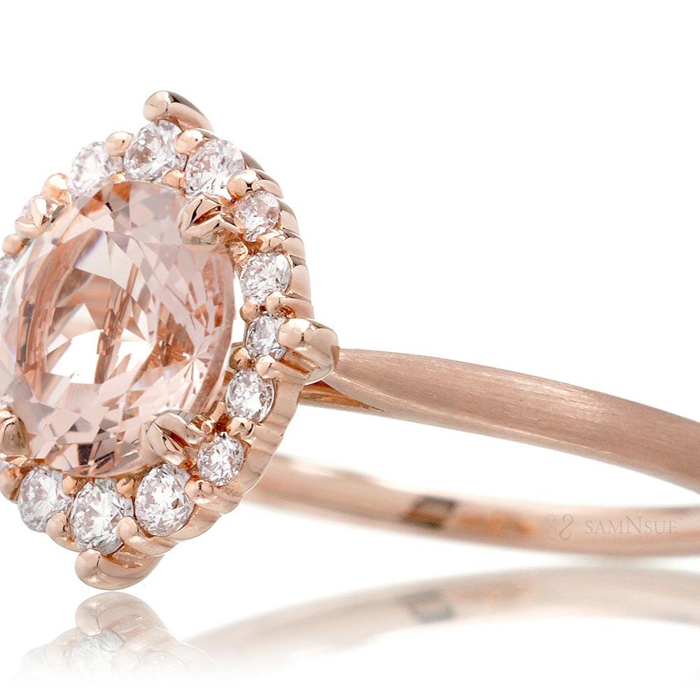 The Haley Round Cut Morganite Ring