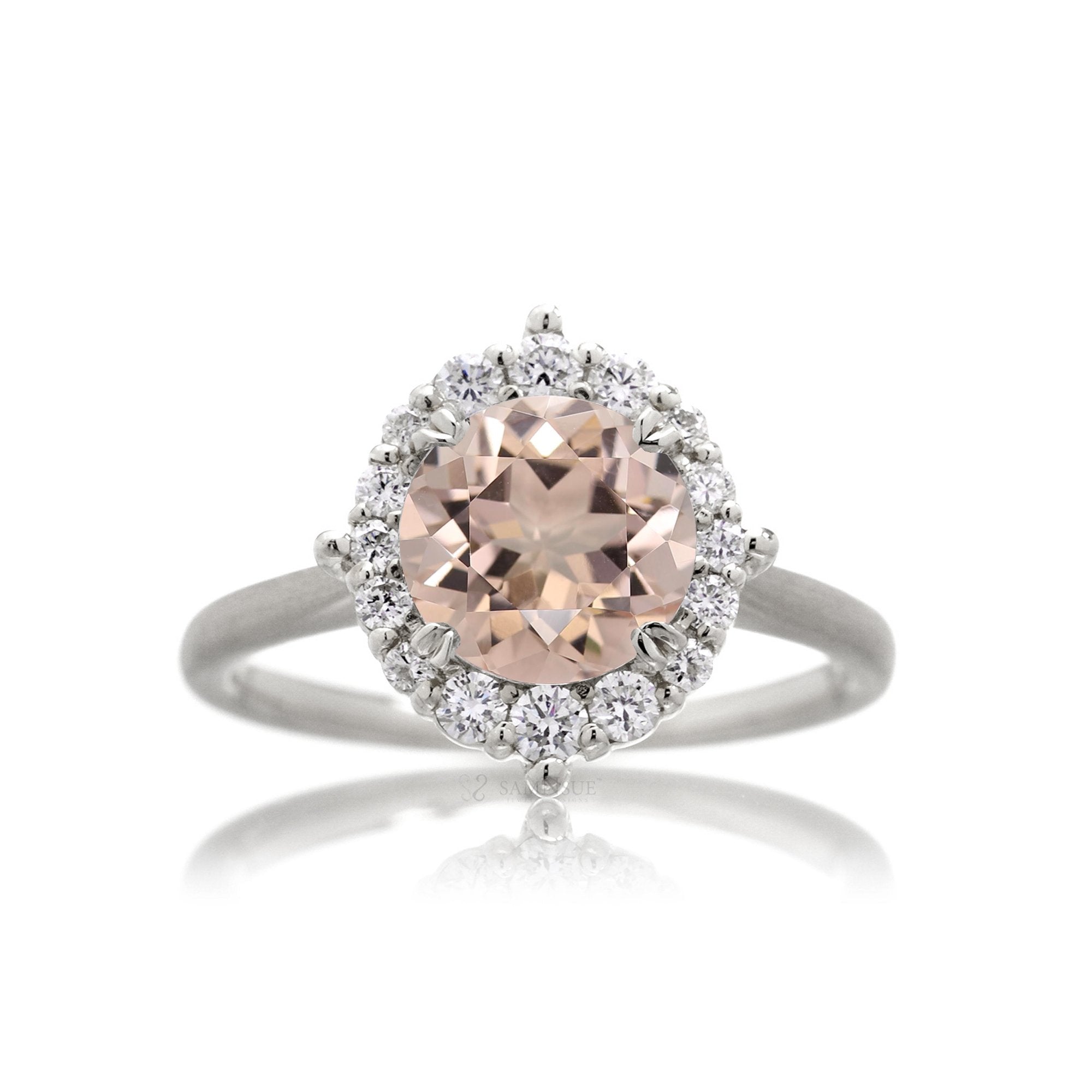 The Haley Round Cut Morganite Ring