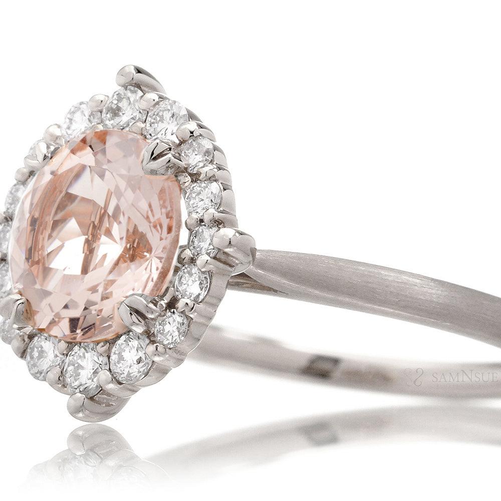 The Haley Round Cut Morganite Ring