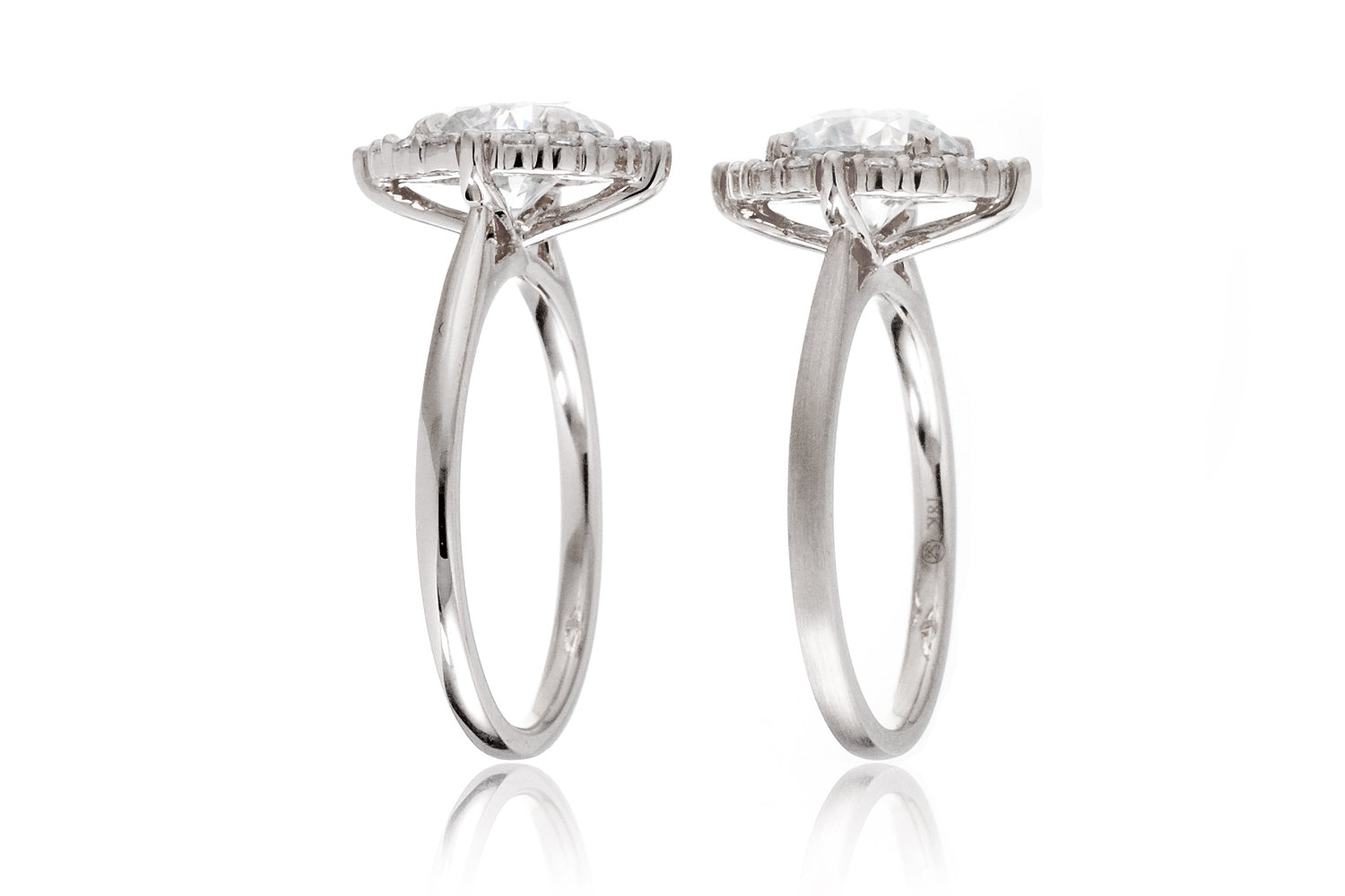 The Haley Round Blue Moissanite