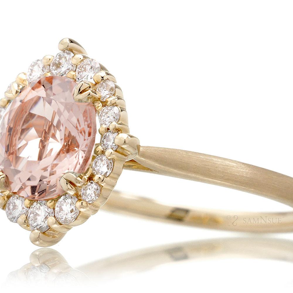 The Haley Round Cut Morganite Ring