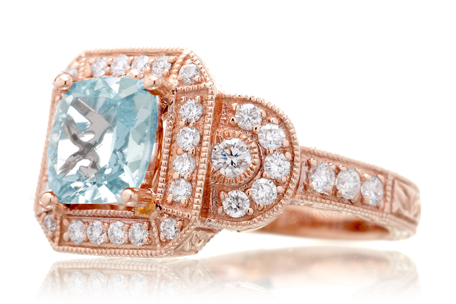 The Louise Cushion Aquamarine