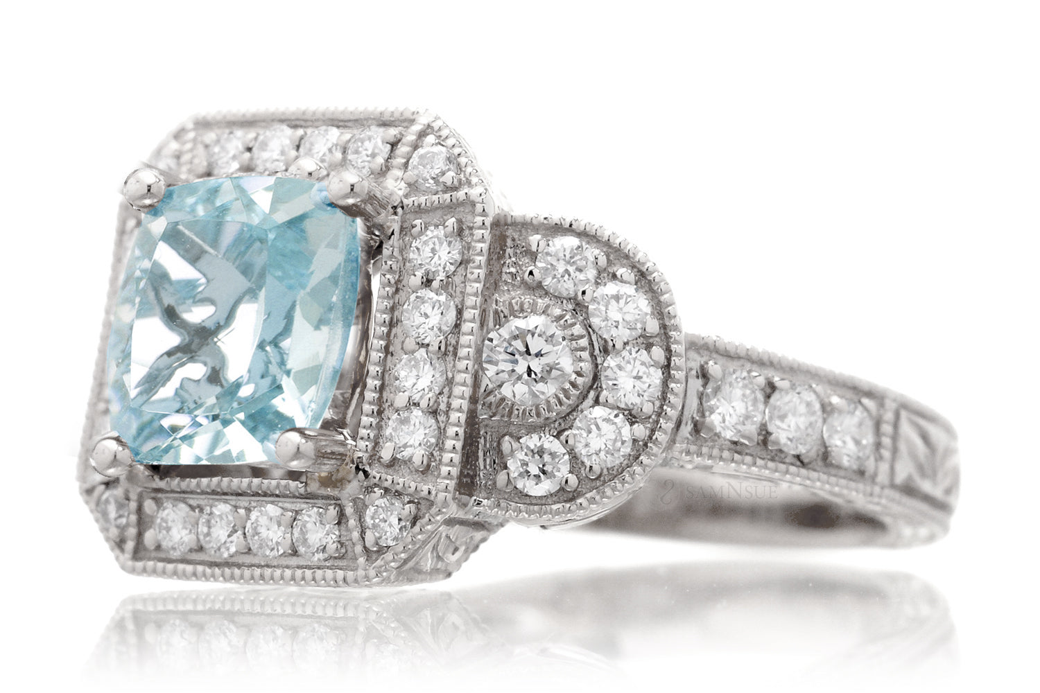 The Louise Cushion Aquamarine